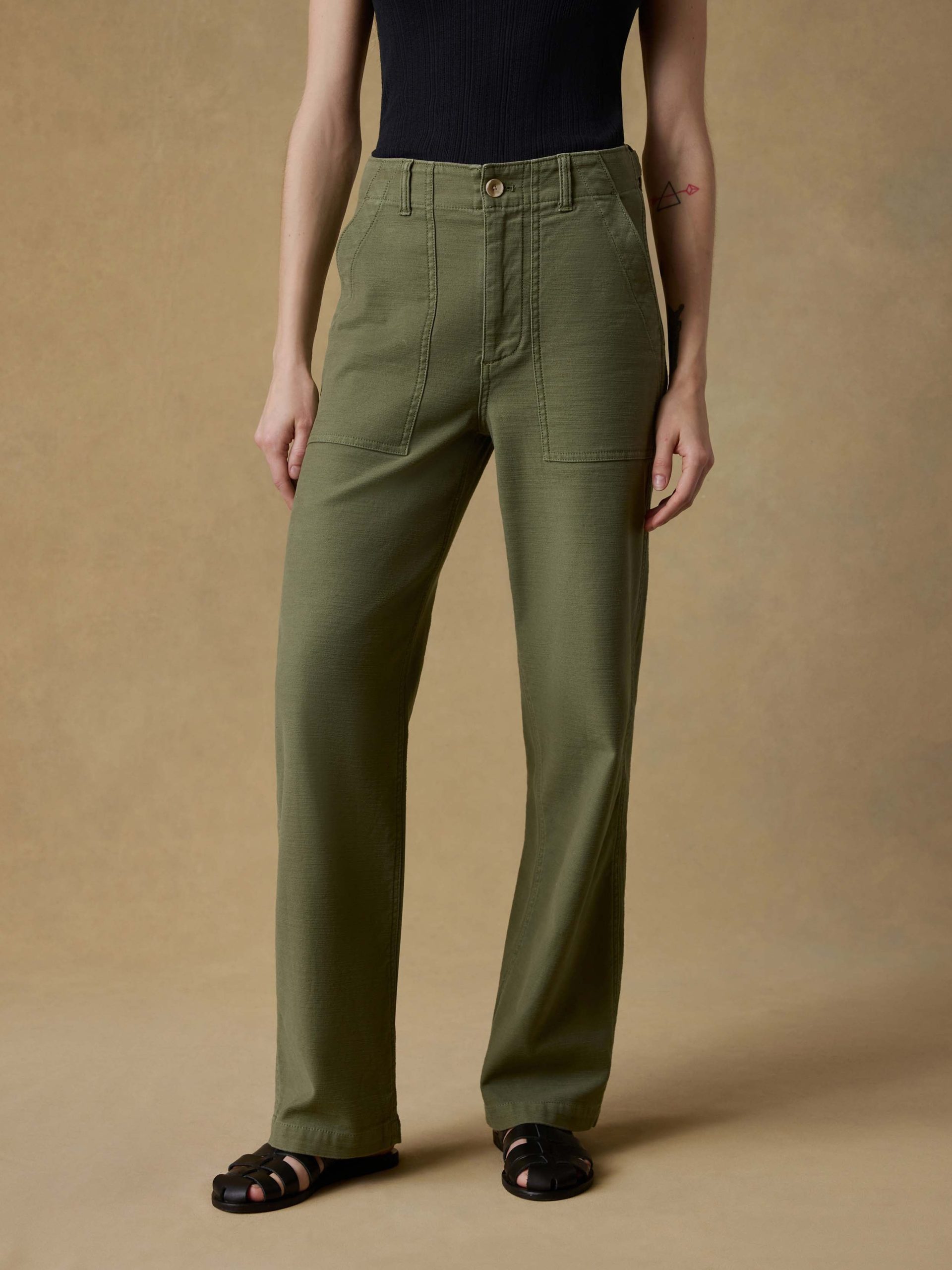 Soft Stretch Twill Utility Pant - Moss - Image 2
