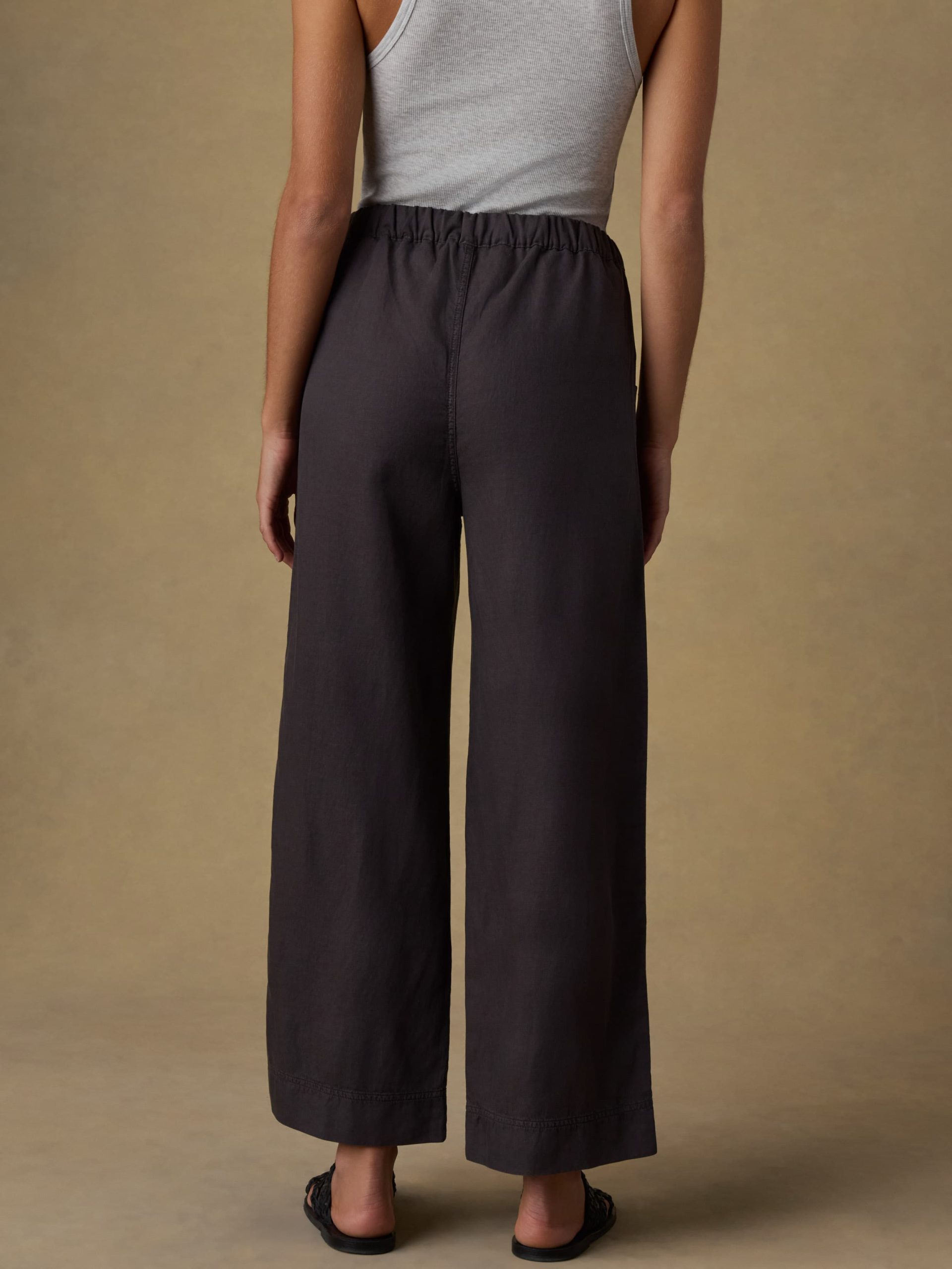 Topanga Drape Ankle Pant - Washed Black - Image 3