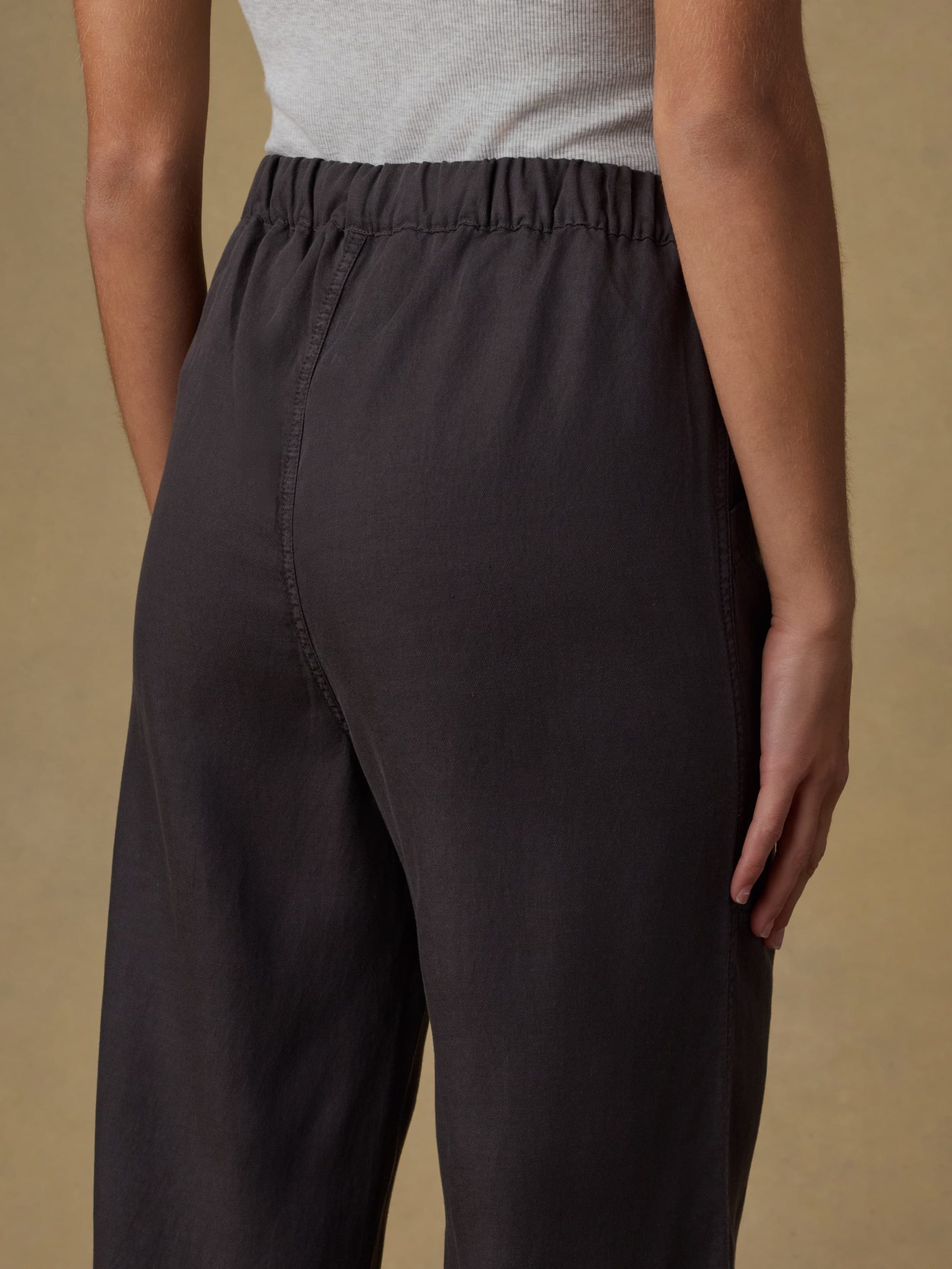 Topanga Drape Ankle Pant - Washed Black - Image 6