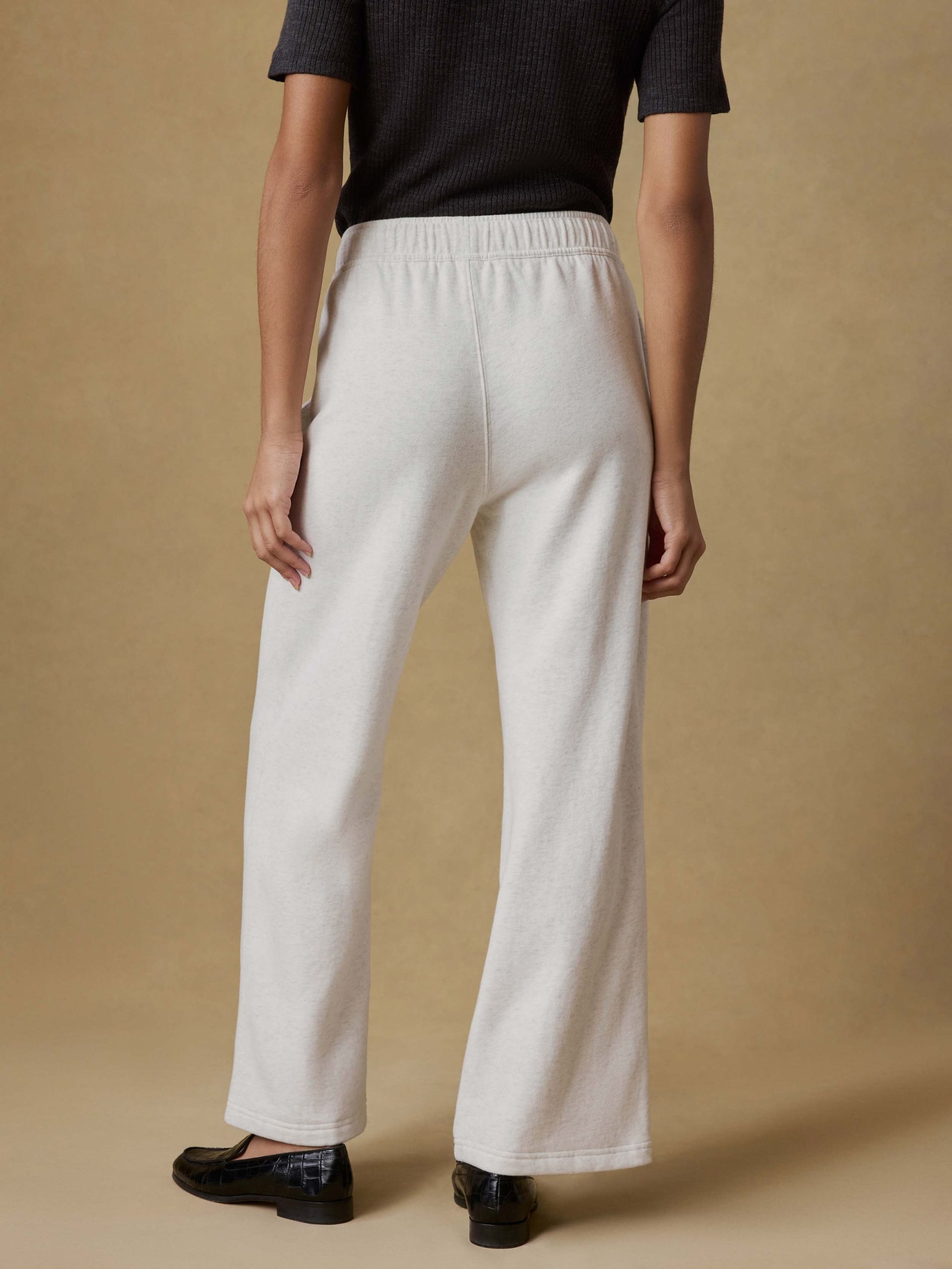 High Standard Fleece Wide Leg Sweatpant - Ice Grey Heather - Image 4