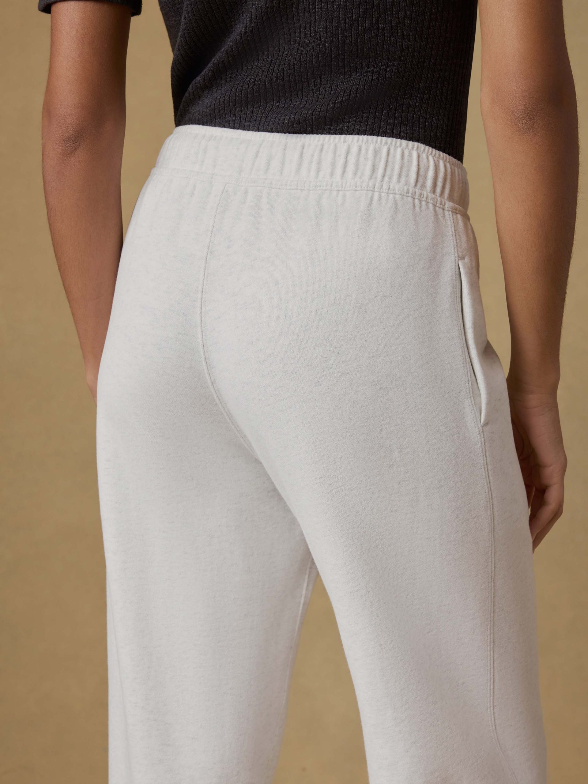 High Standard Fleece Wide Leg Sweatpant - Ice Grey Heather - Image 6