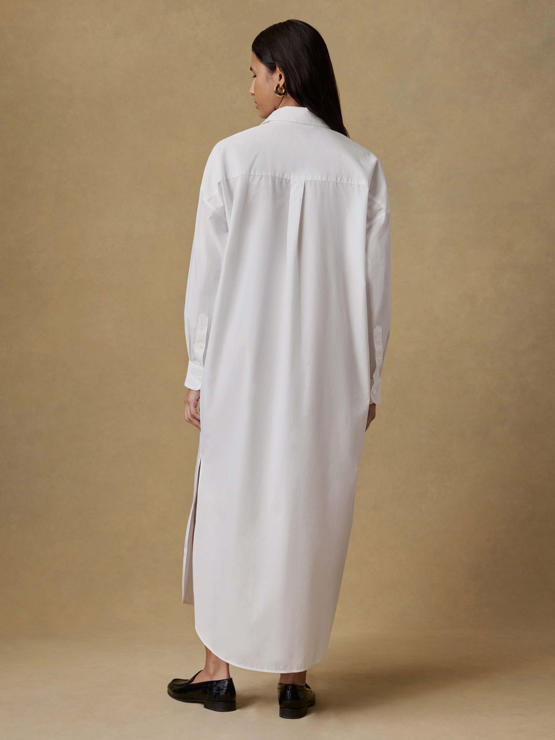 Coastal Poplin Rio Shirt Dress - White - Image 3