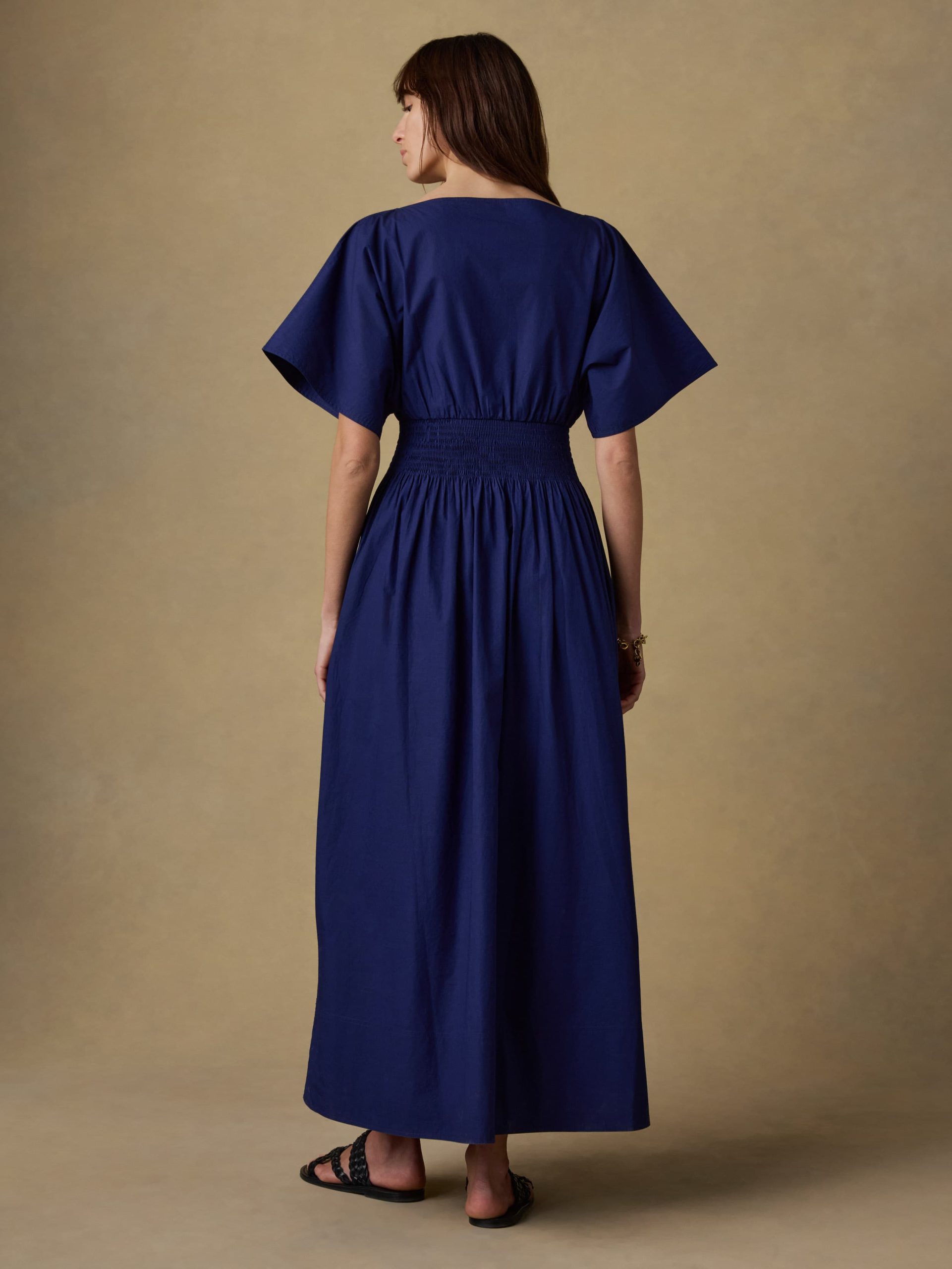 Coastal Poplin Elia Smocked Dress - Ocean Cavern - Image 3