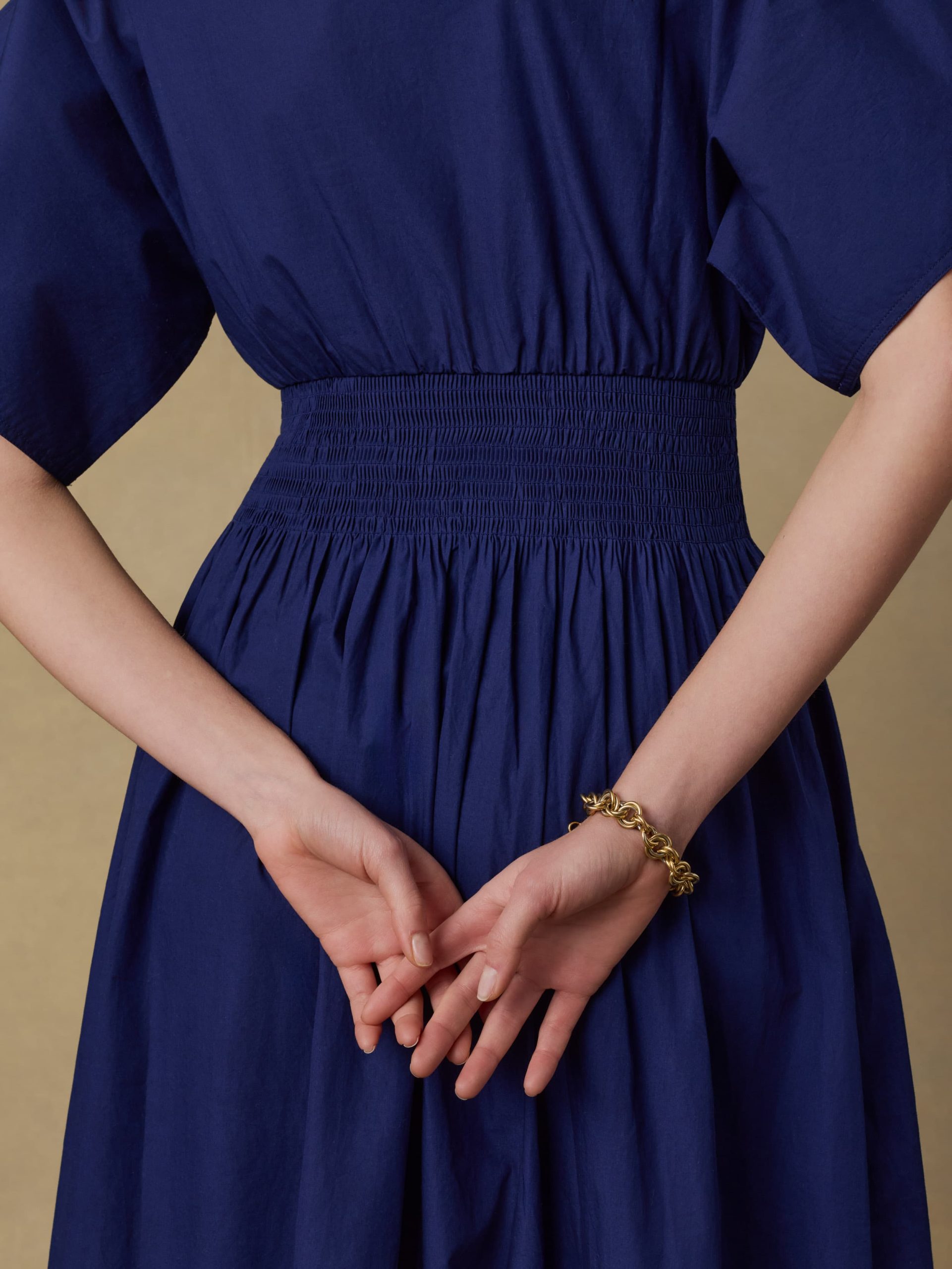 Coastal Poplin Elia Smocked Dress - Ocean Cavern - Image 5