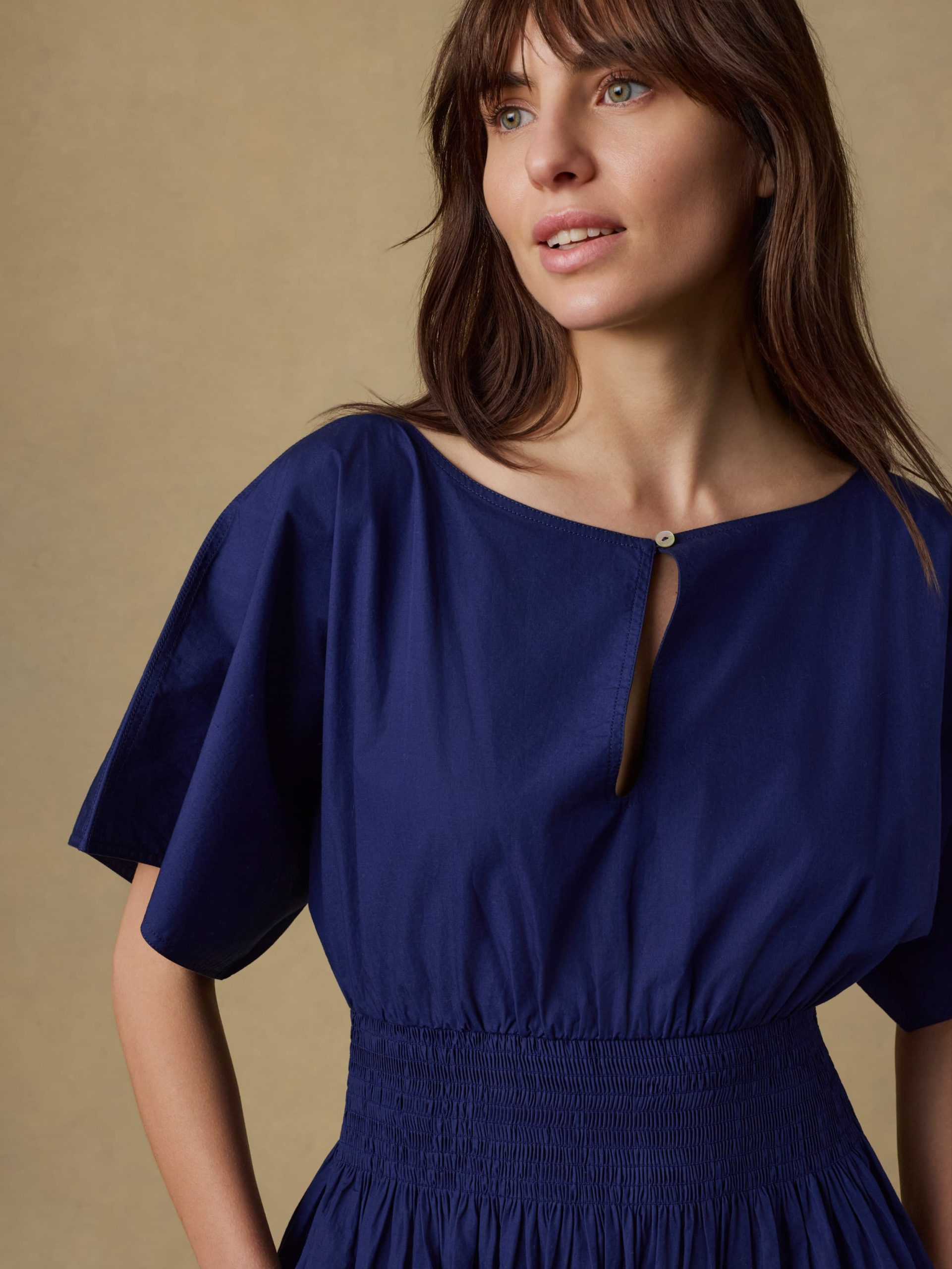 Coastal Poplin Elia Smocked Dress - Ocean Cavern - Image 4