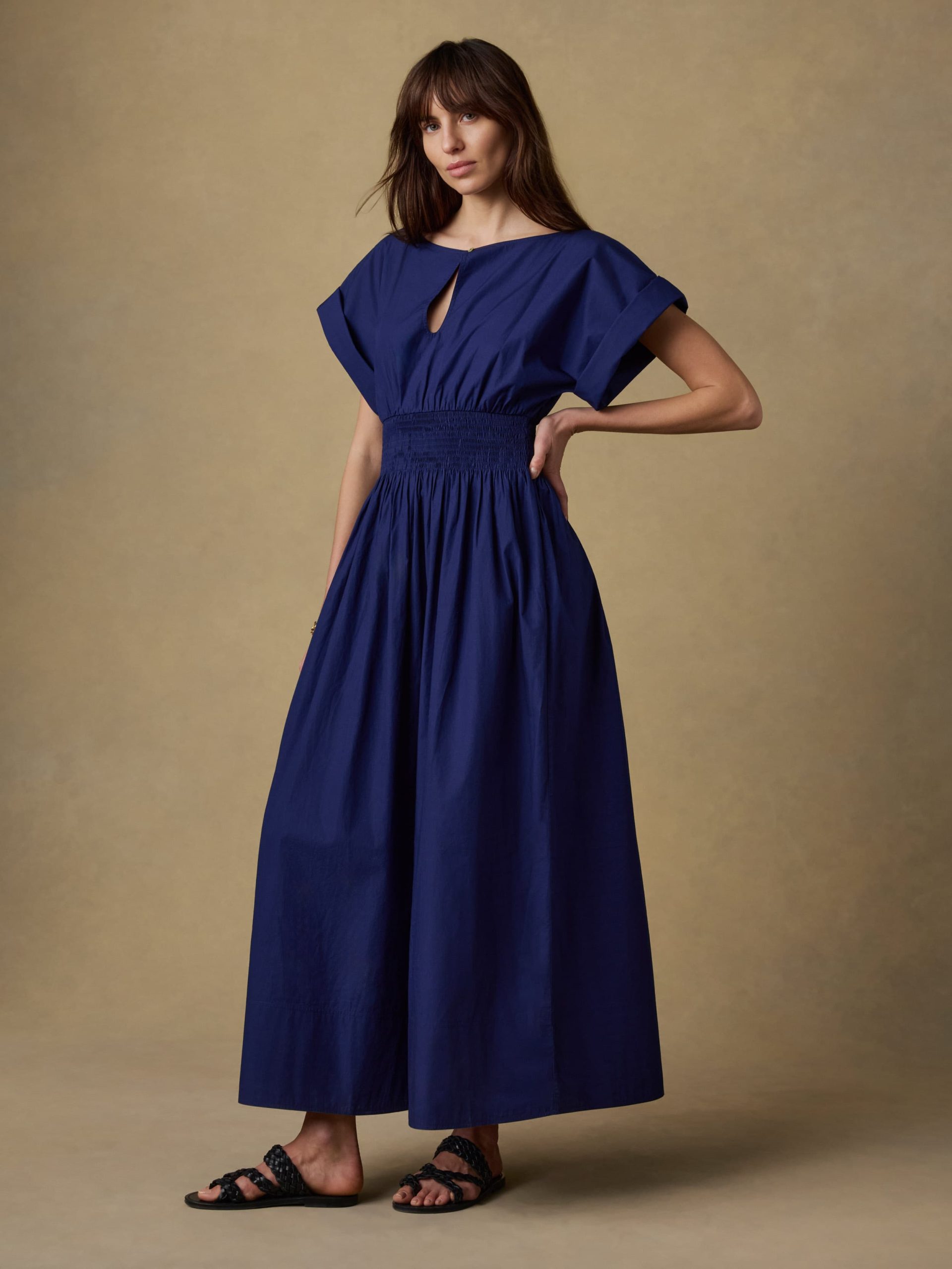 Coastal Poplin Elia Smocked Dress - Ocean Cavern - Image 2