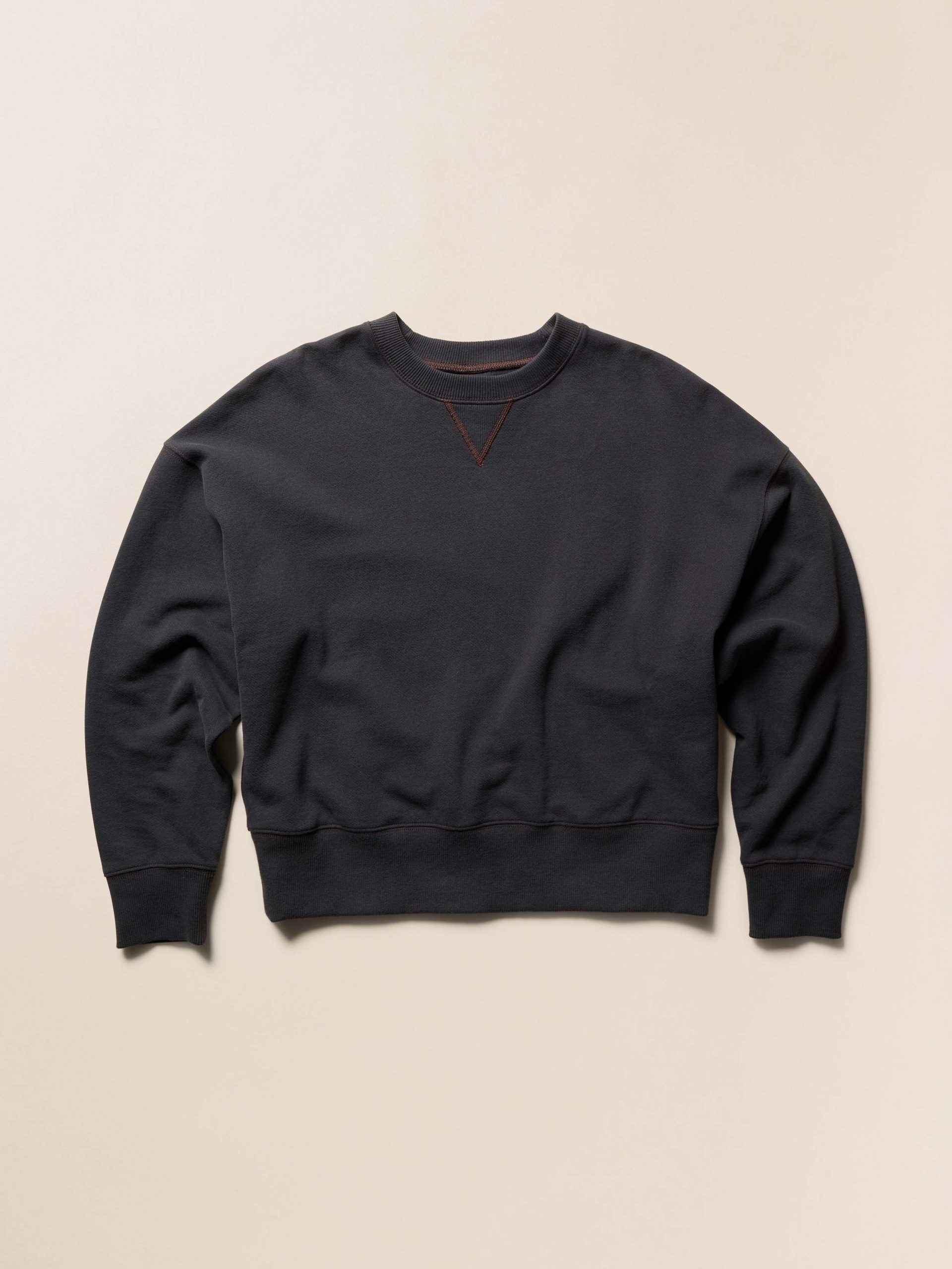 High Standard Fleece Vintage Crew - Black - Image 6