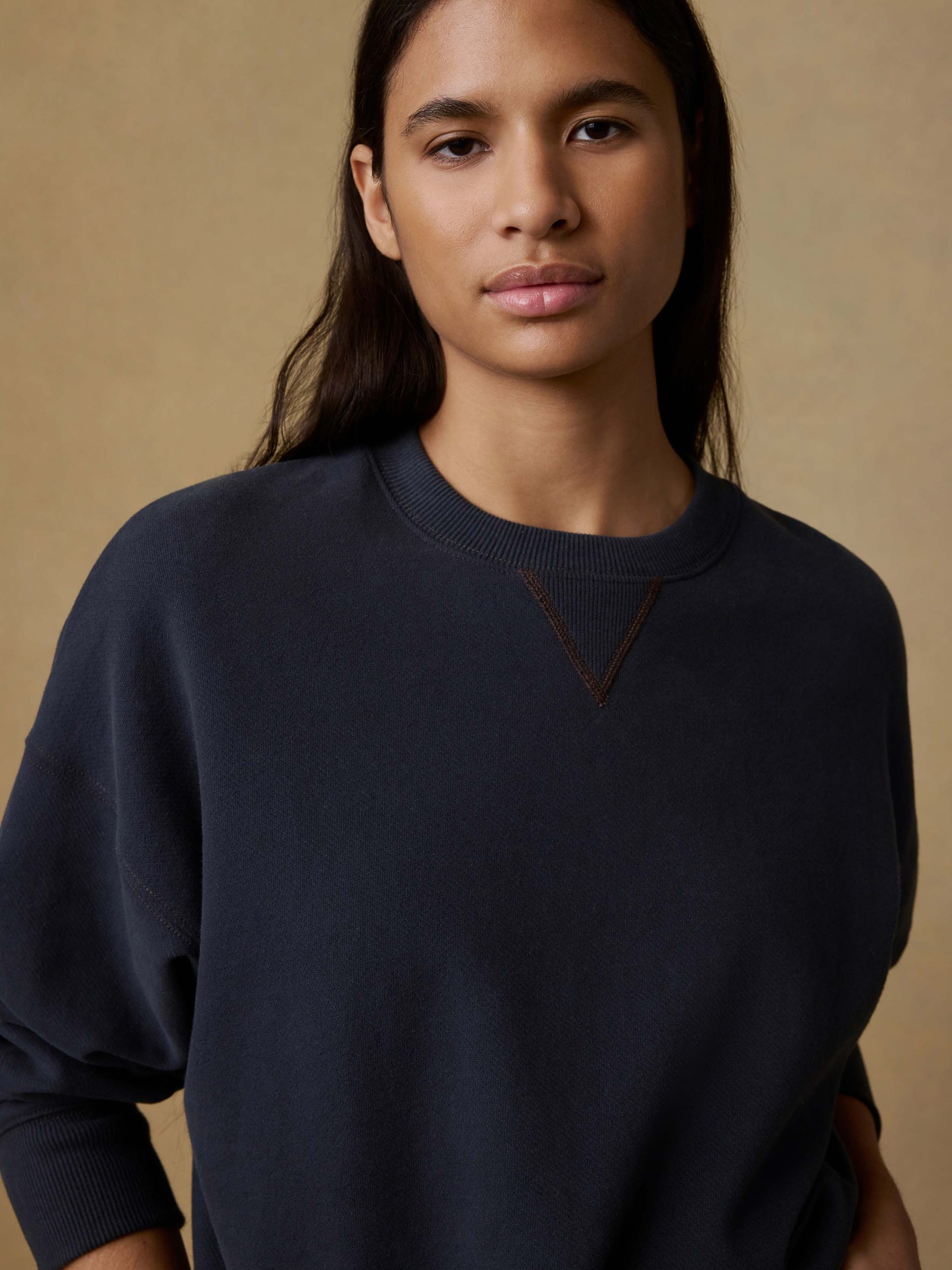 High Standard Fleece Vintage Crew - Black - Image 5