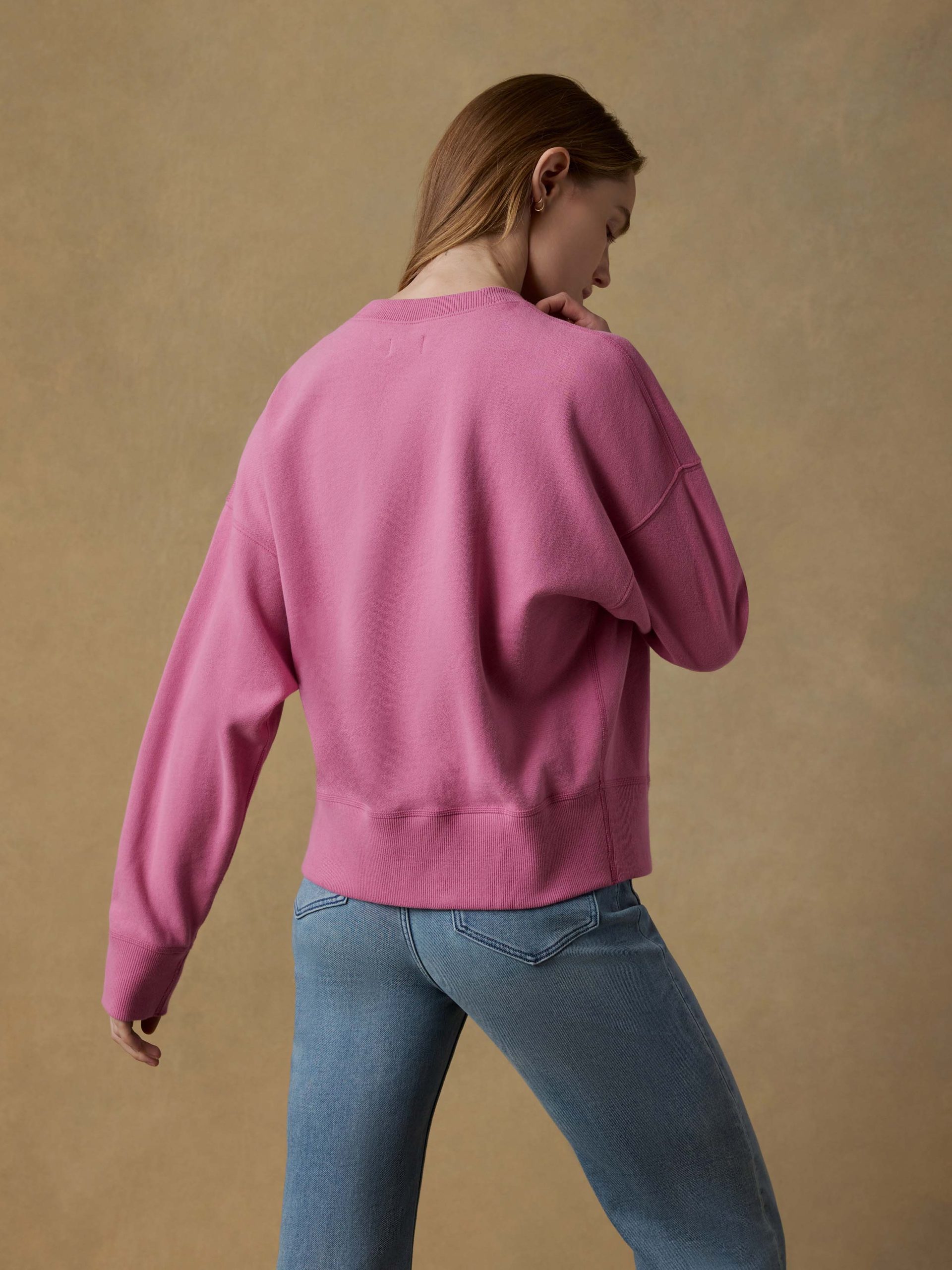 High Standard Fleece Vintage Crew - Ibis Rose - Image 4