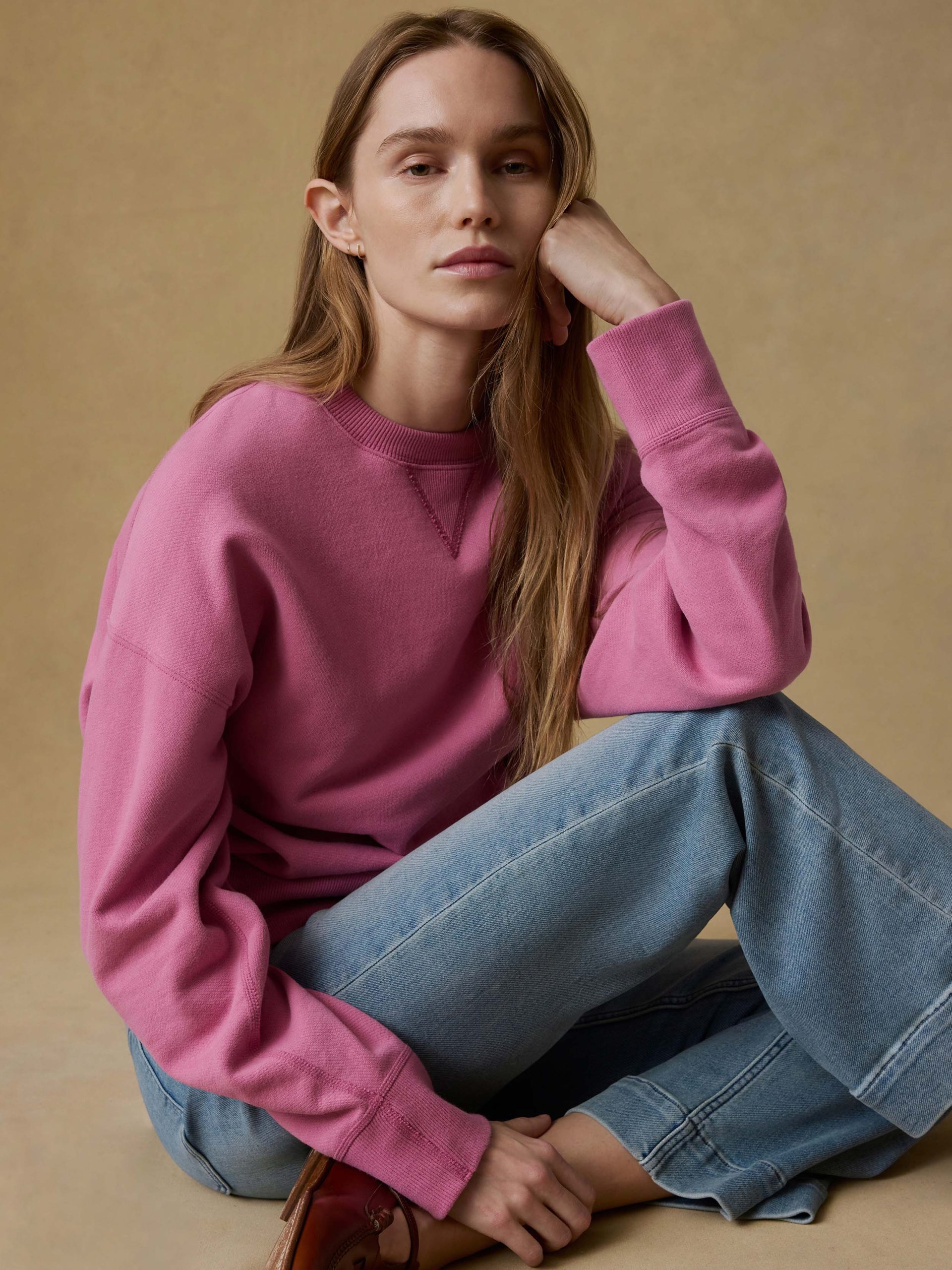 High Standard Fleece Vintage Crew - Ibis Rose - Image 3