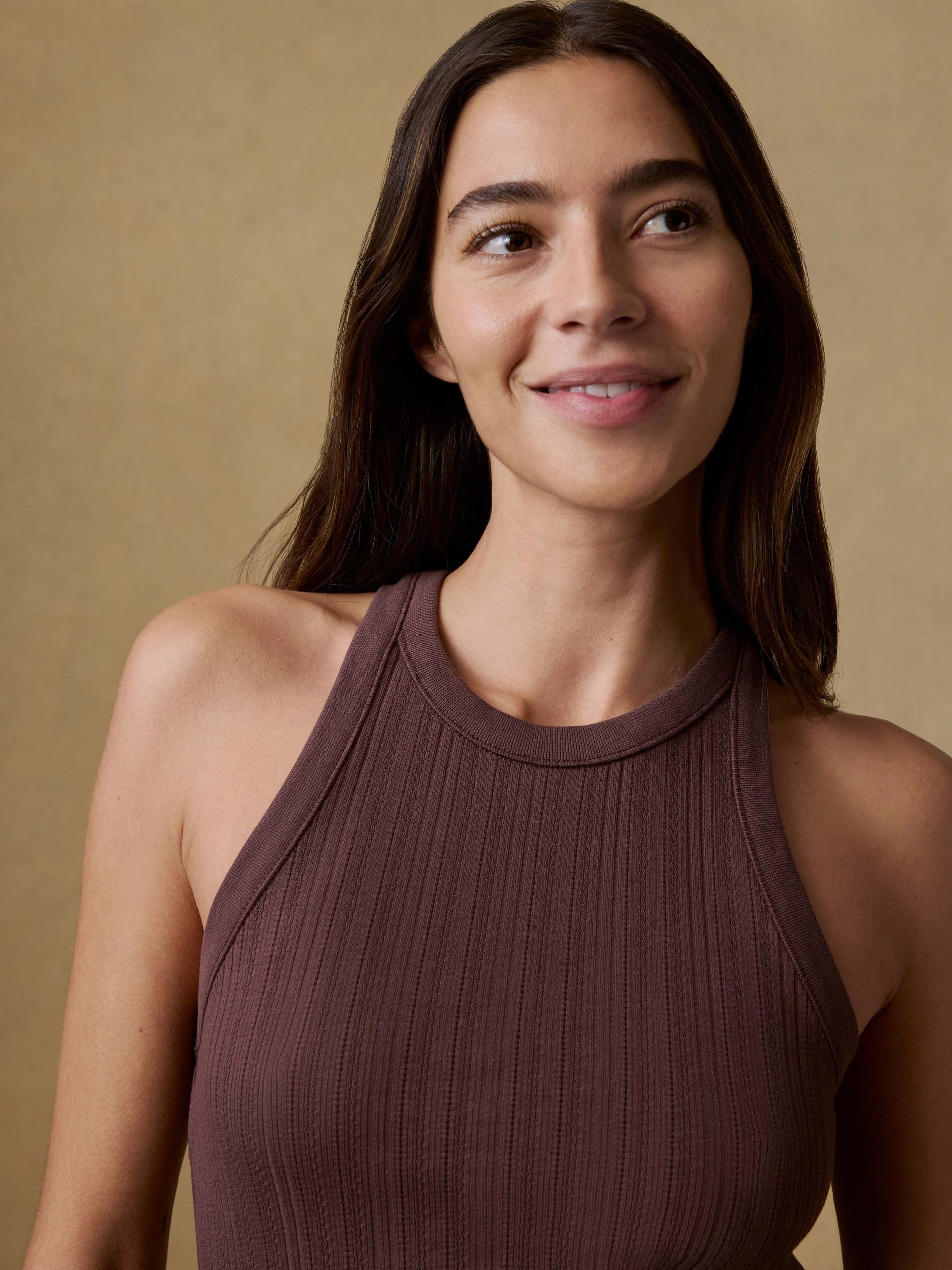 Paradise Pointelle Tank - Chicory Coffee - Image 2