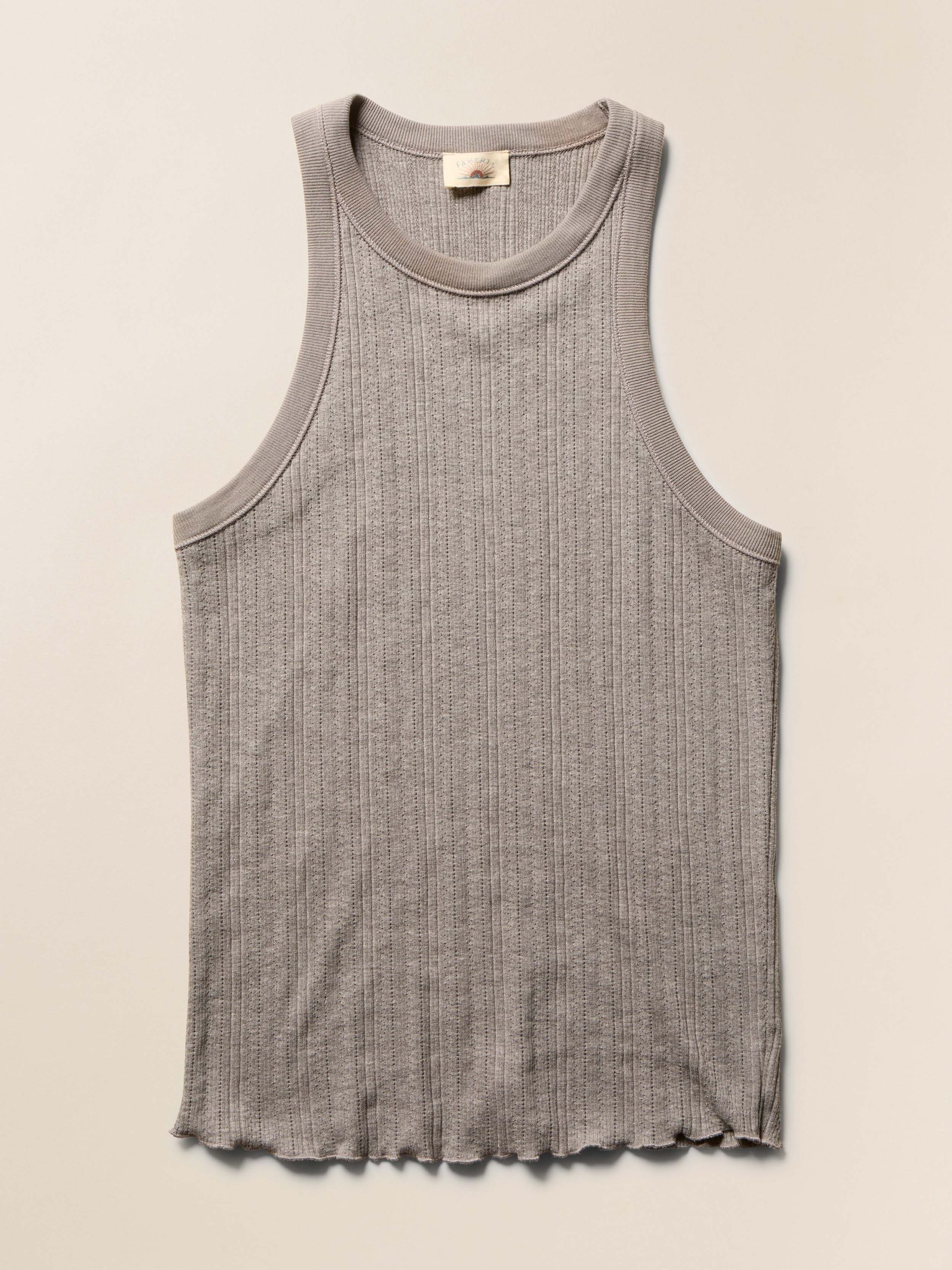 Paradise Pointelle Tank - Medium Grey Heather - Image 7