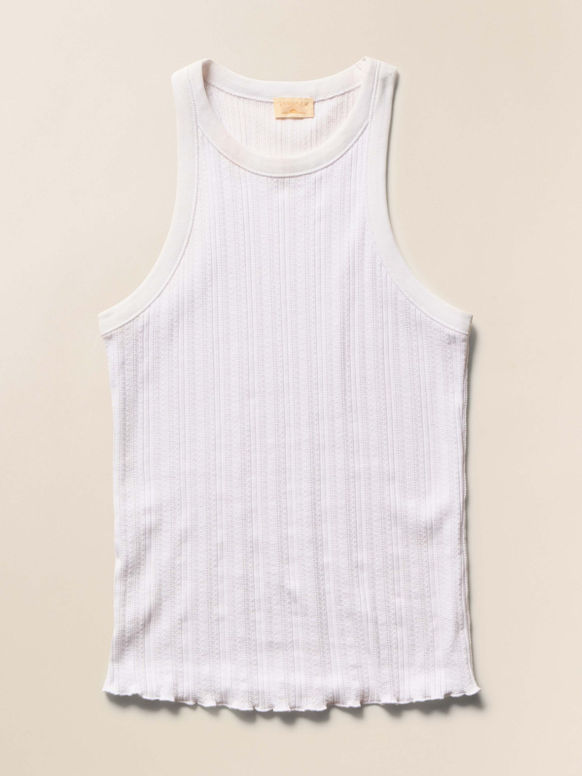 Paradise Pointelle Tank - White - Image 6
