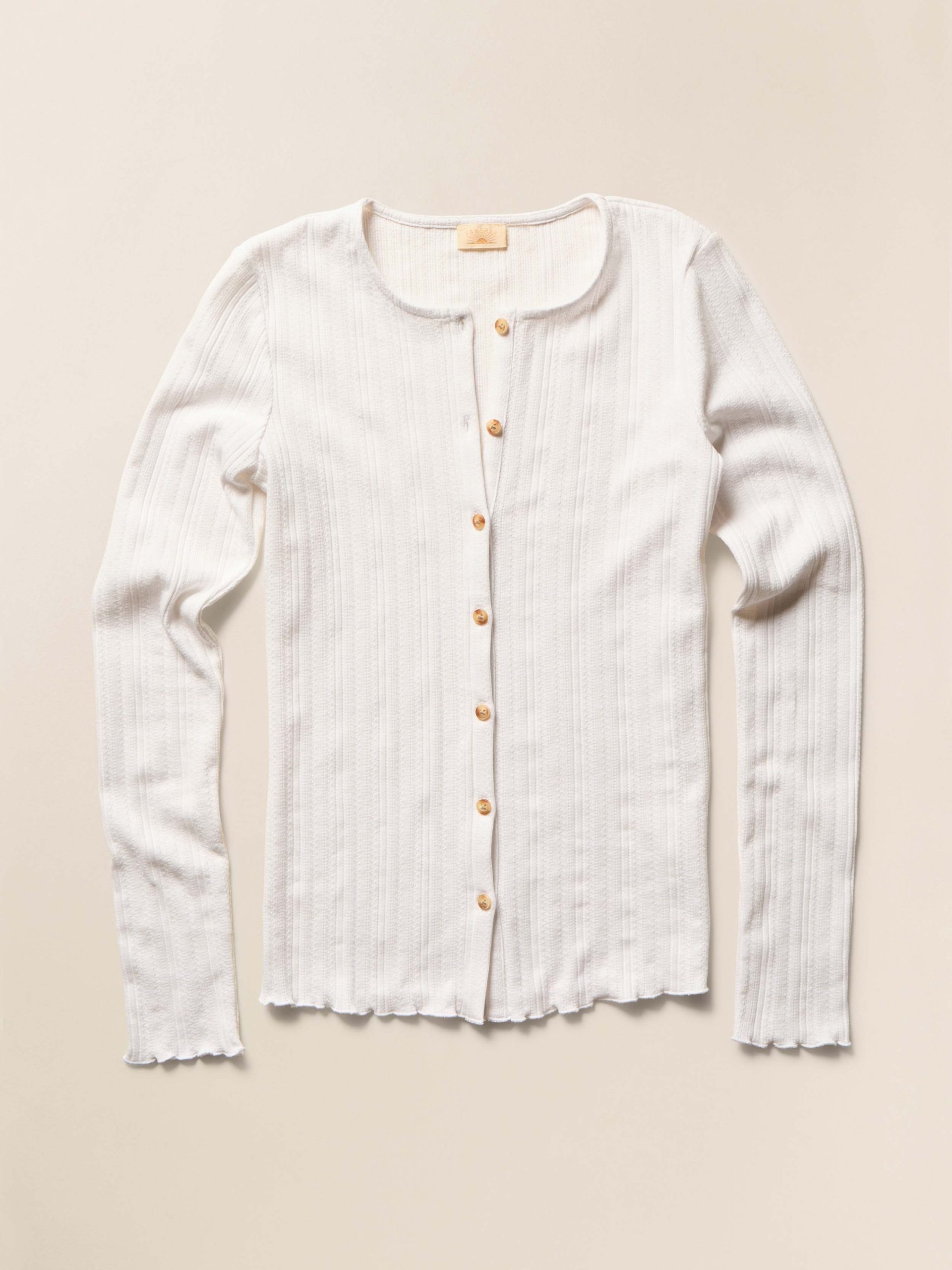 Paradise Pointelle Cardigan - White - Image 7