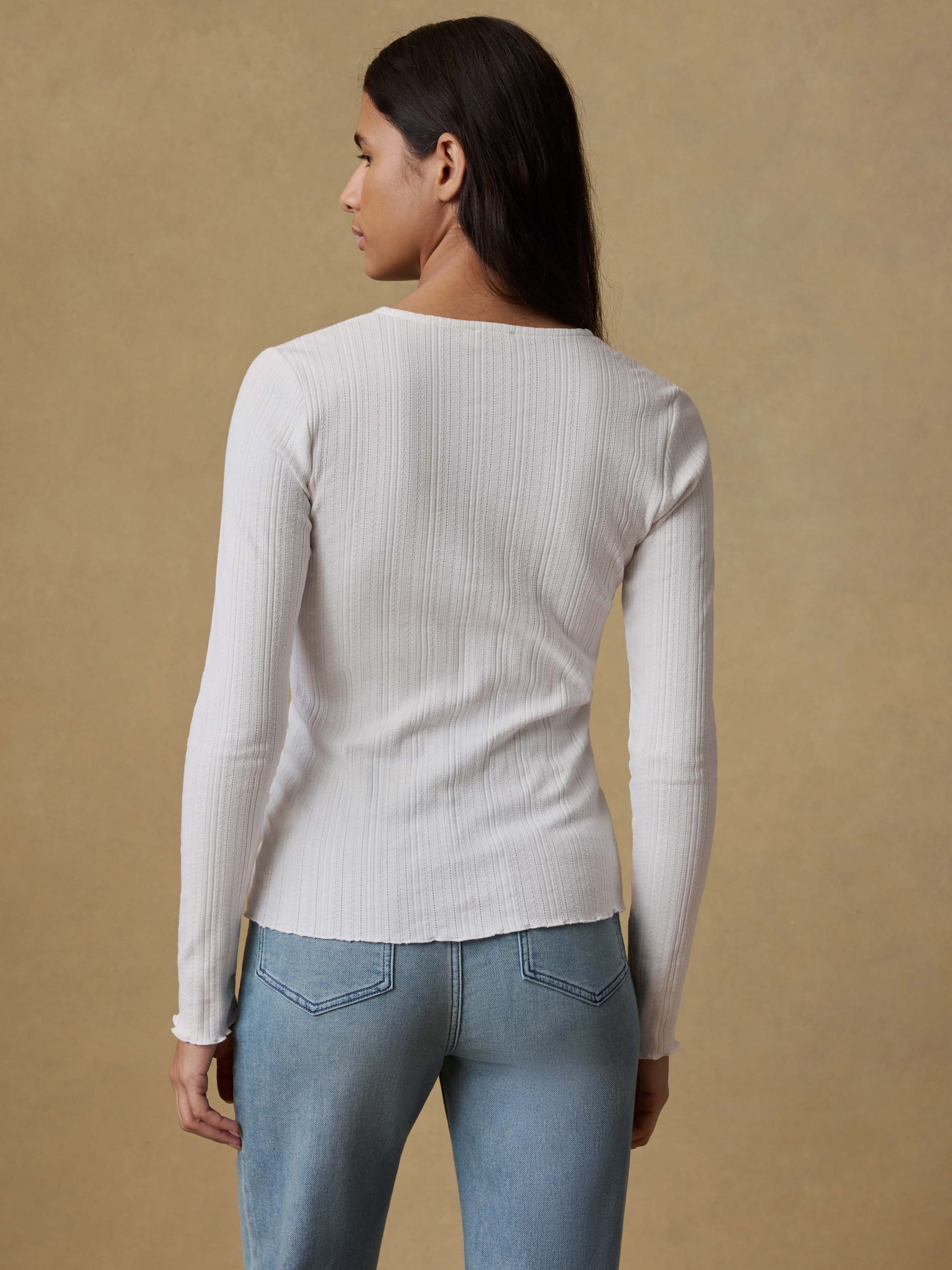 Paradise Pointelle Cardigan - White - Image 5