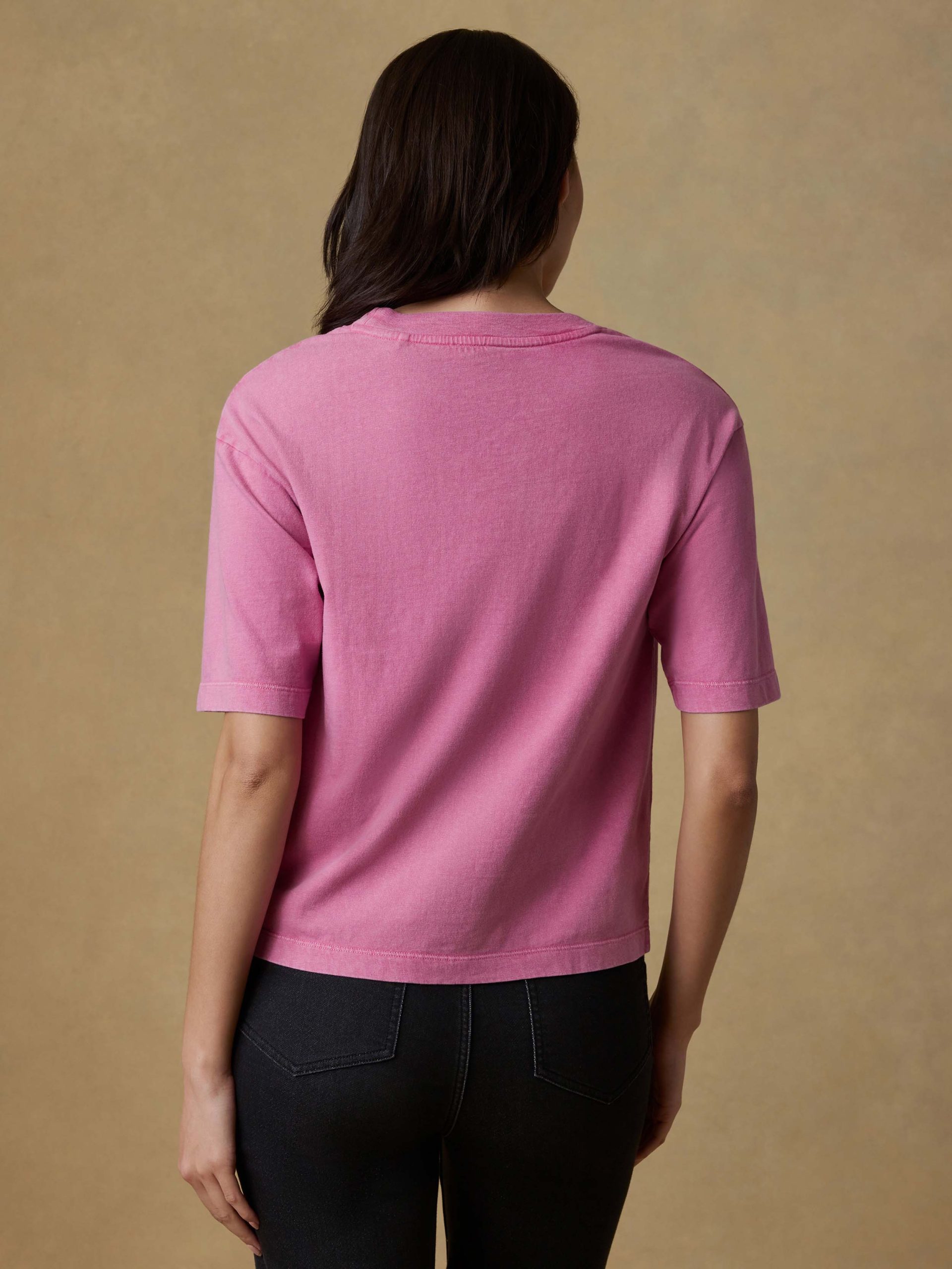 Recycled Cotton Vintage Tee - Ibis Rose - Image 3