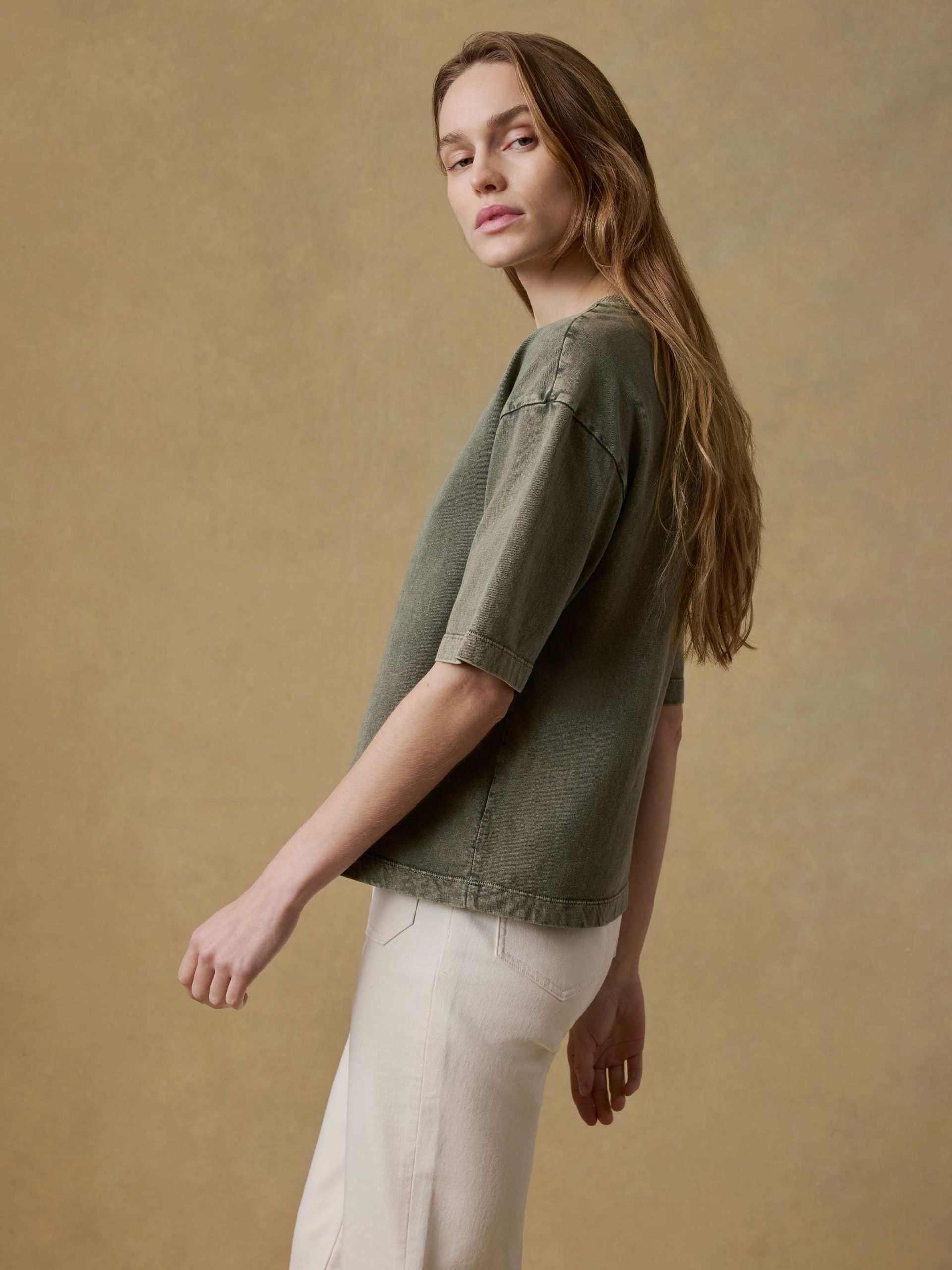 Recycled Cotton Vintage Tee - Island Olive - Image 6