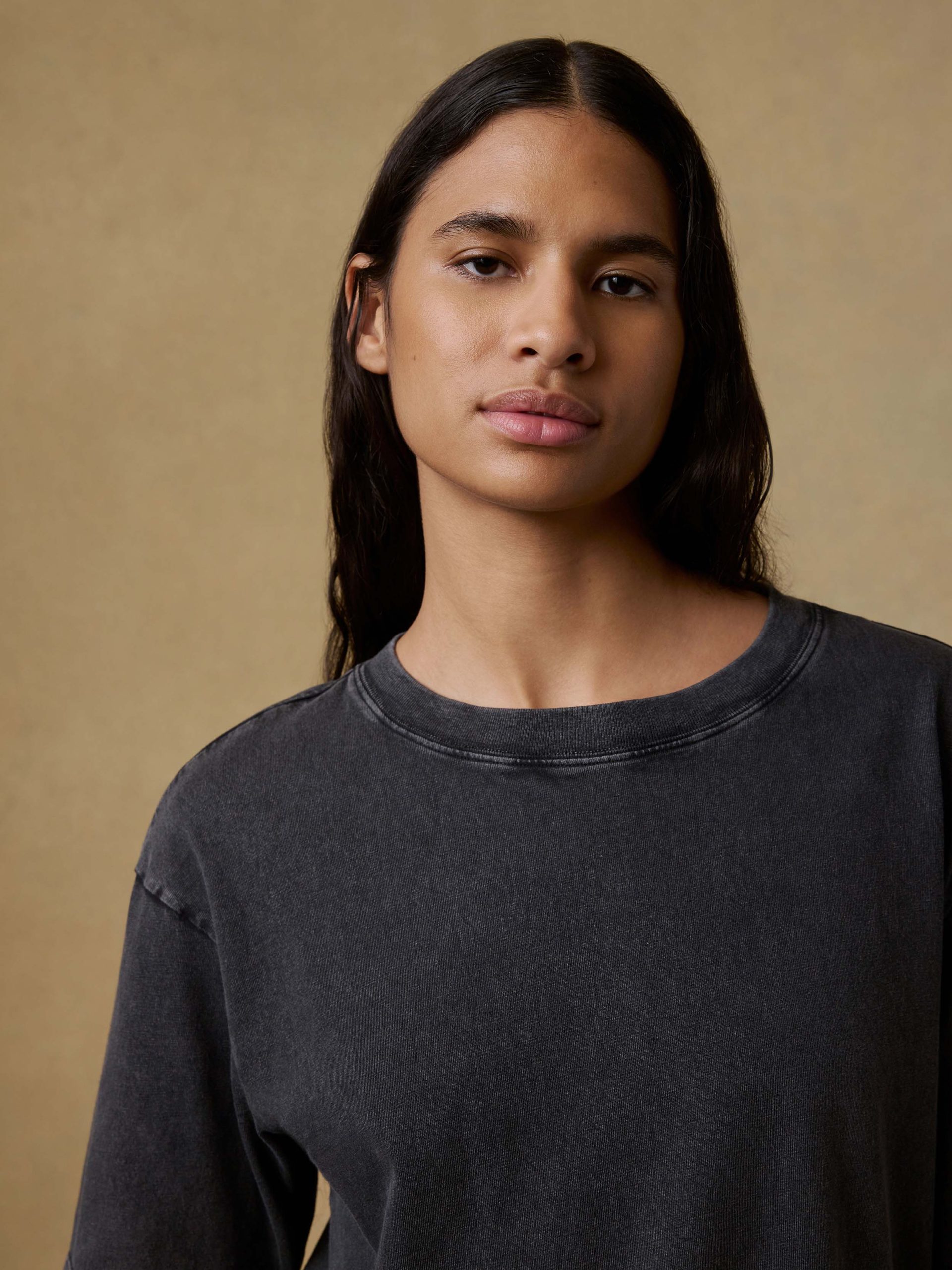 Recycled Cotton Vintage Tee - Washed Black - Image 5