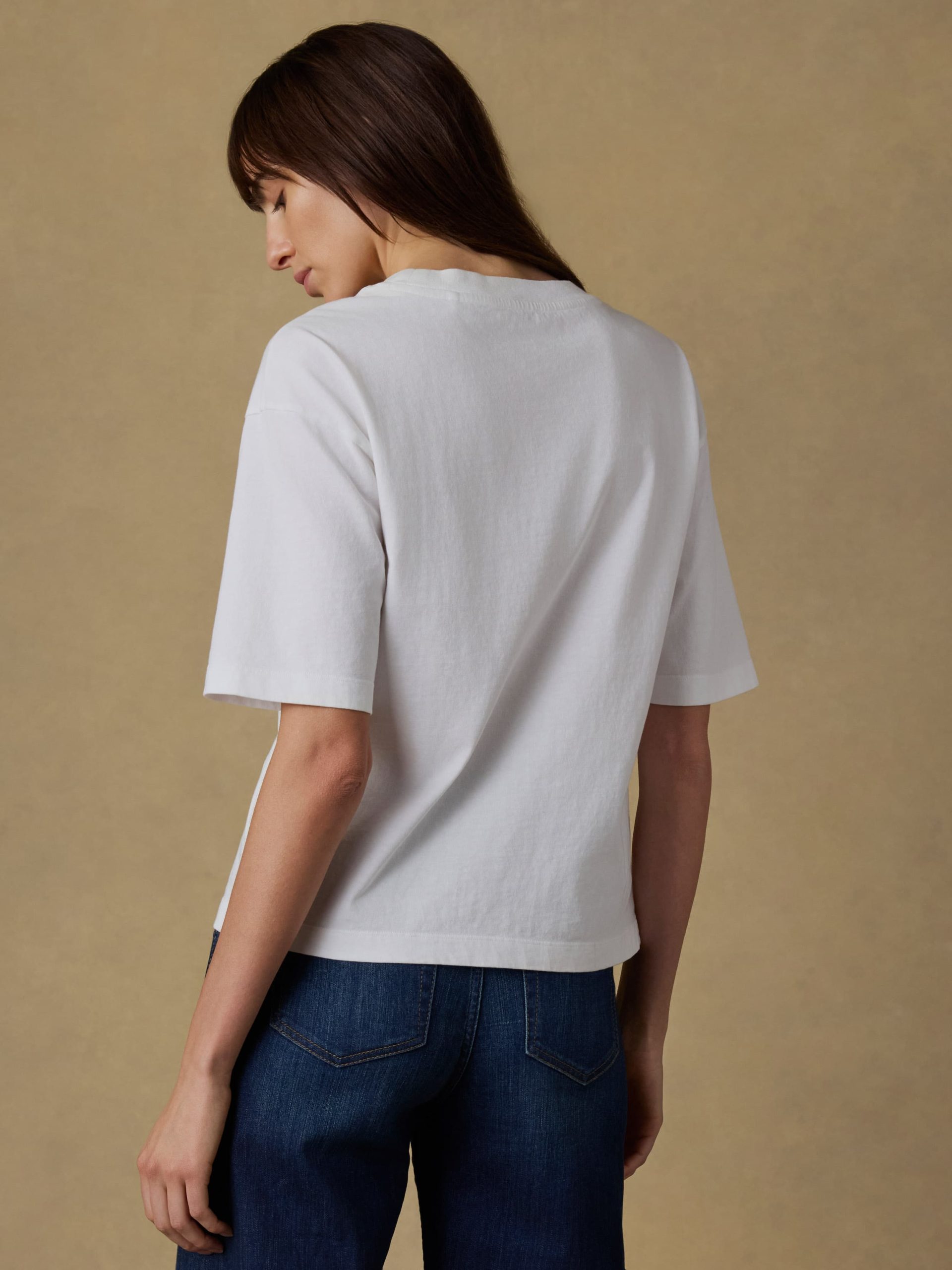 Recycled Cotton Vintage Tee - White - Image 3