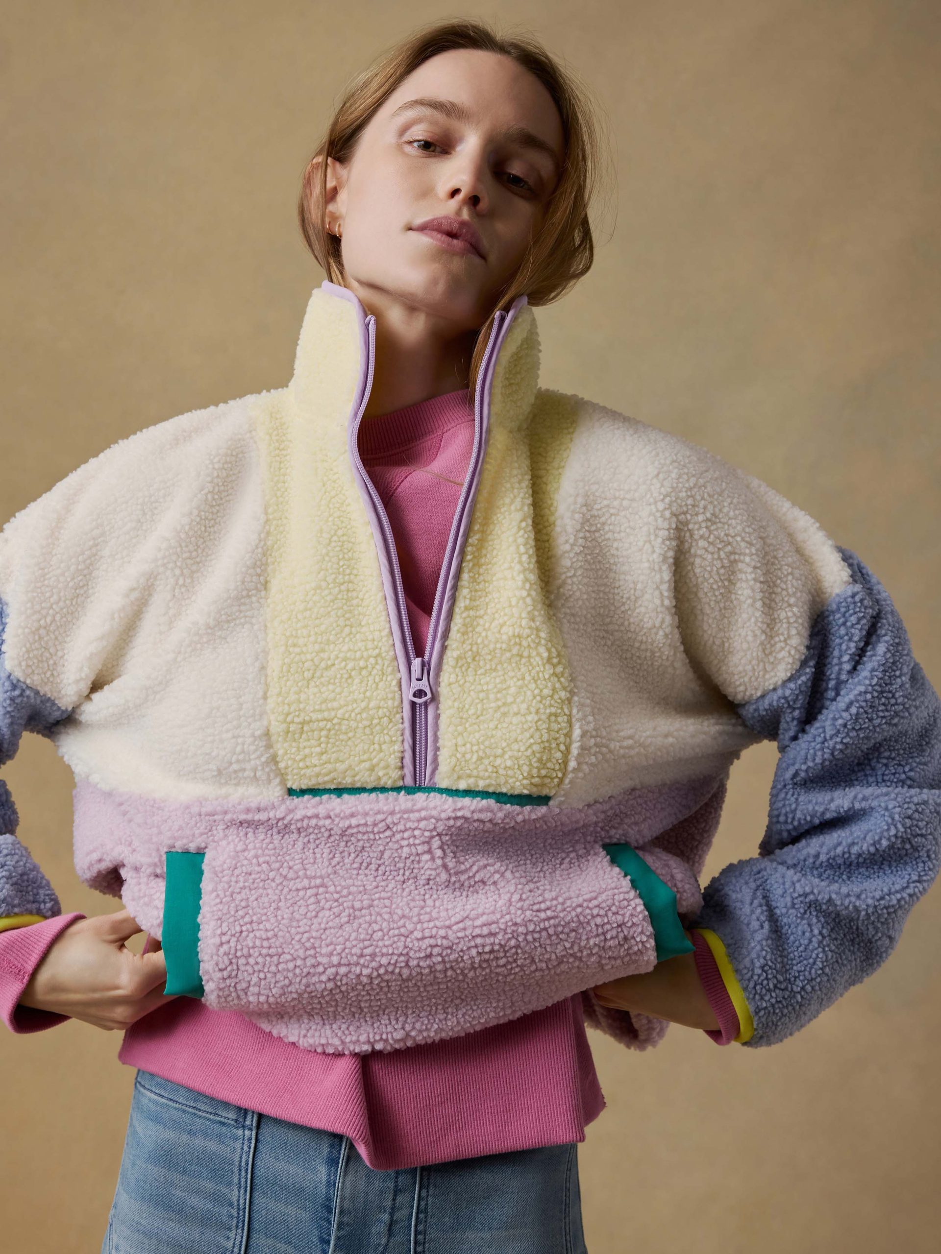 Fireside Fleece Pullover - Pastel Sunset - Image 5