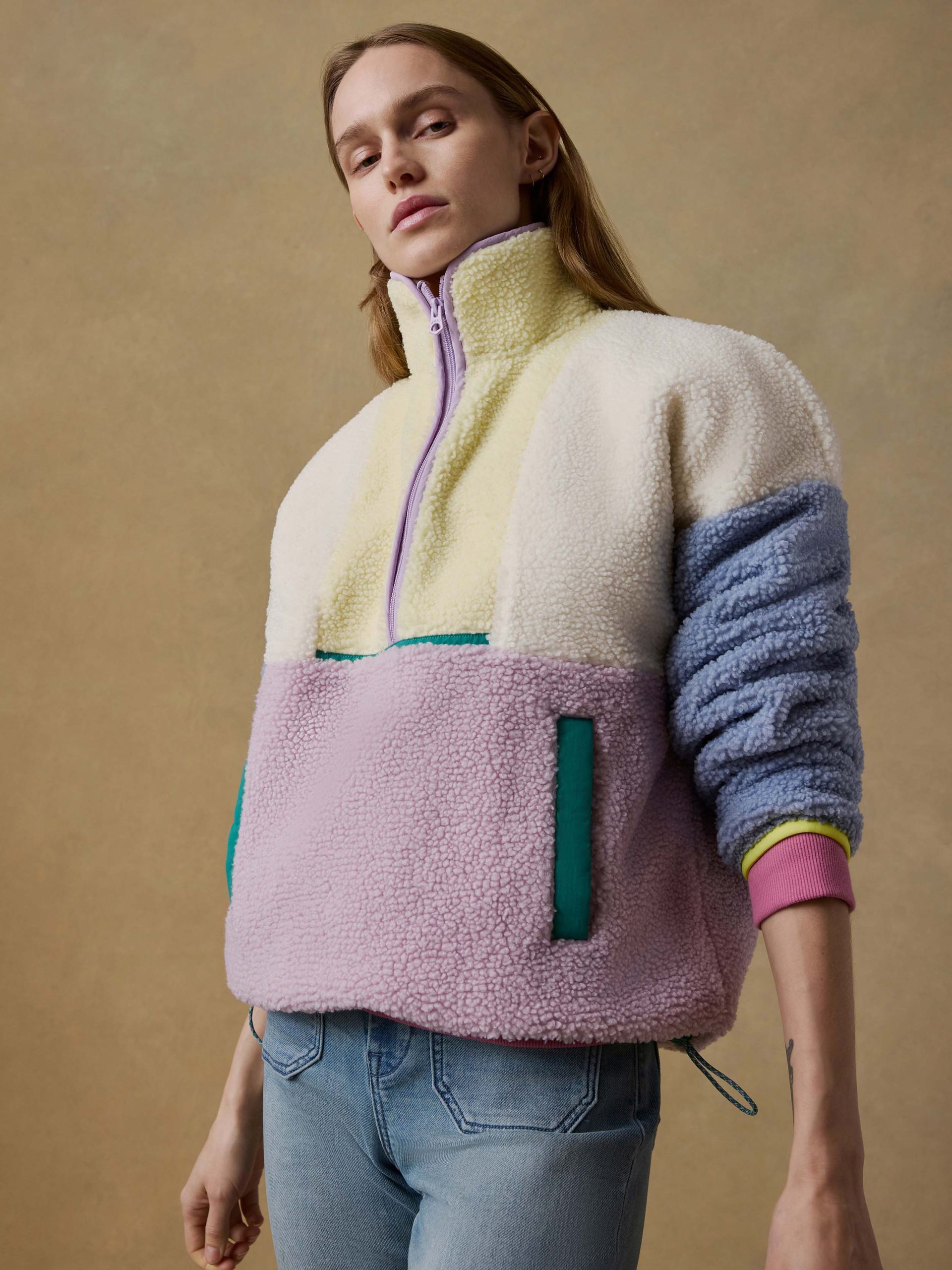 Fireside Fleece Pullover - Pastel Sunset - Image 4