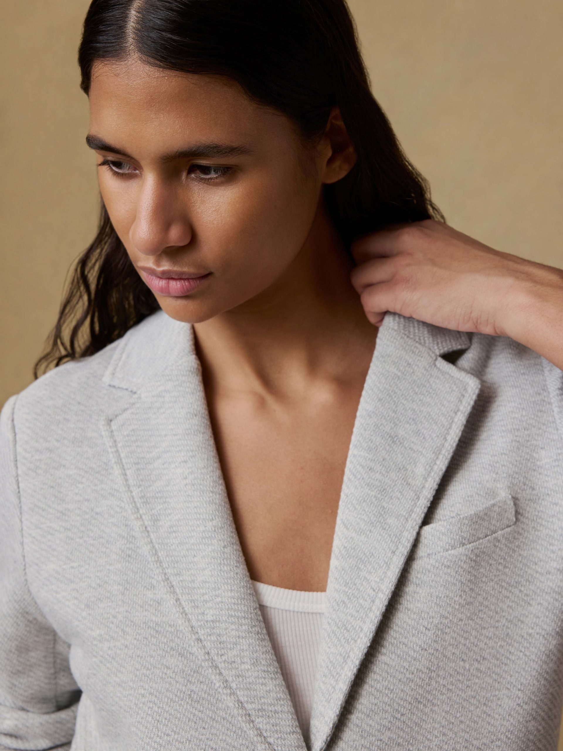 Inlet Knit Blazer - Heather Grey - Image 5