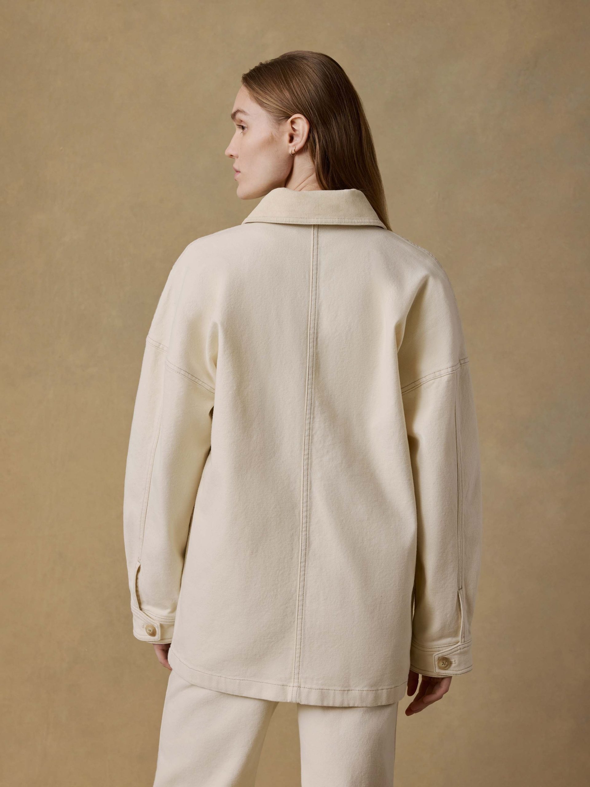 Sunwashed Canvas Chore Jacket - Sea Salt - Image 4