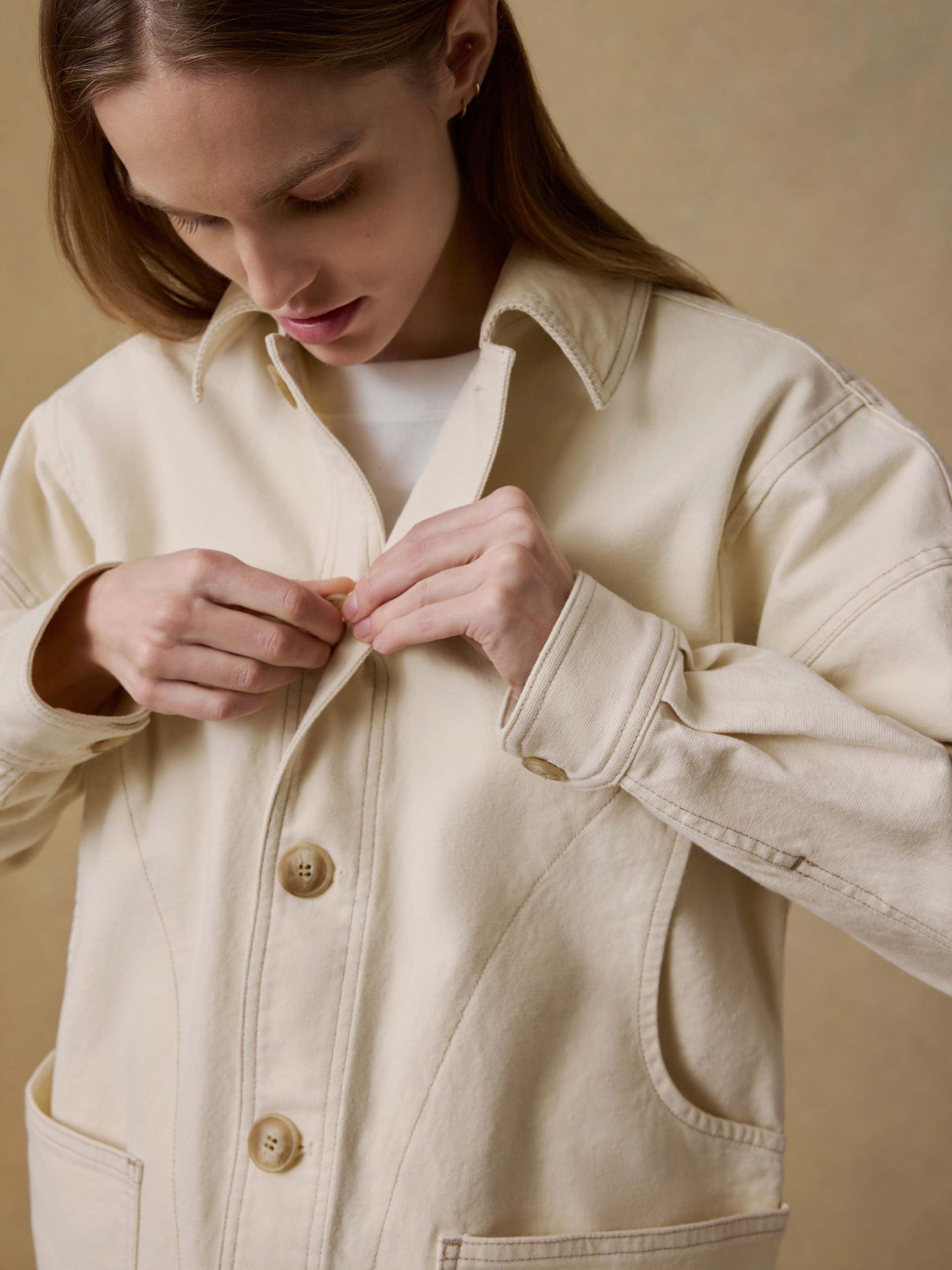 Sunwashed Canvas Chore Jacket - Sea Salt - Image 2