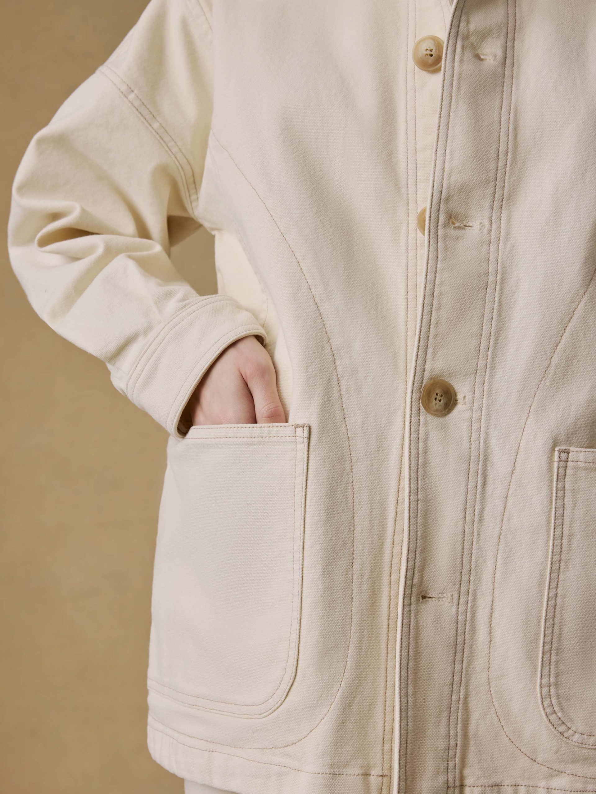 Sunwashed Canvas Chore Jacket - Sea Salt - Image 6