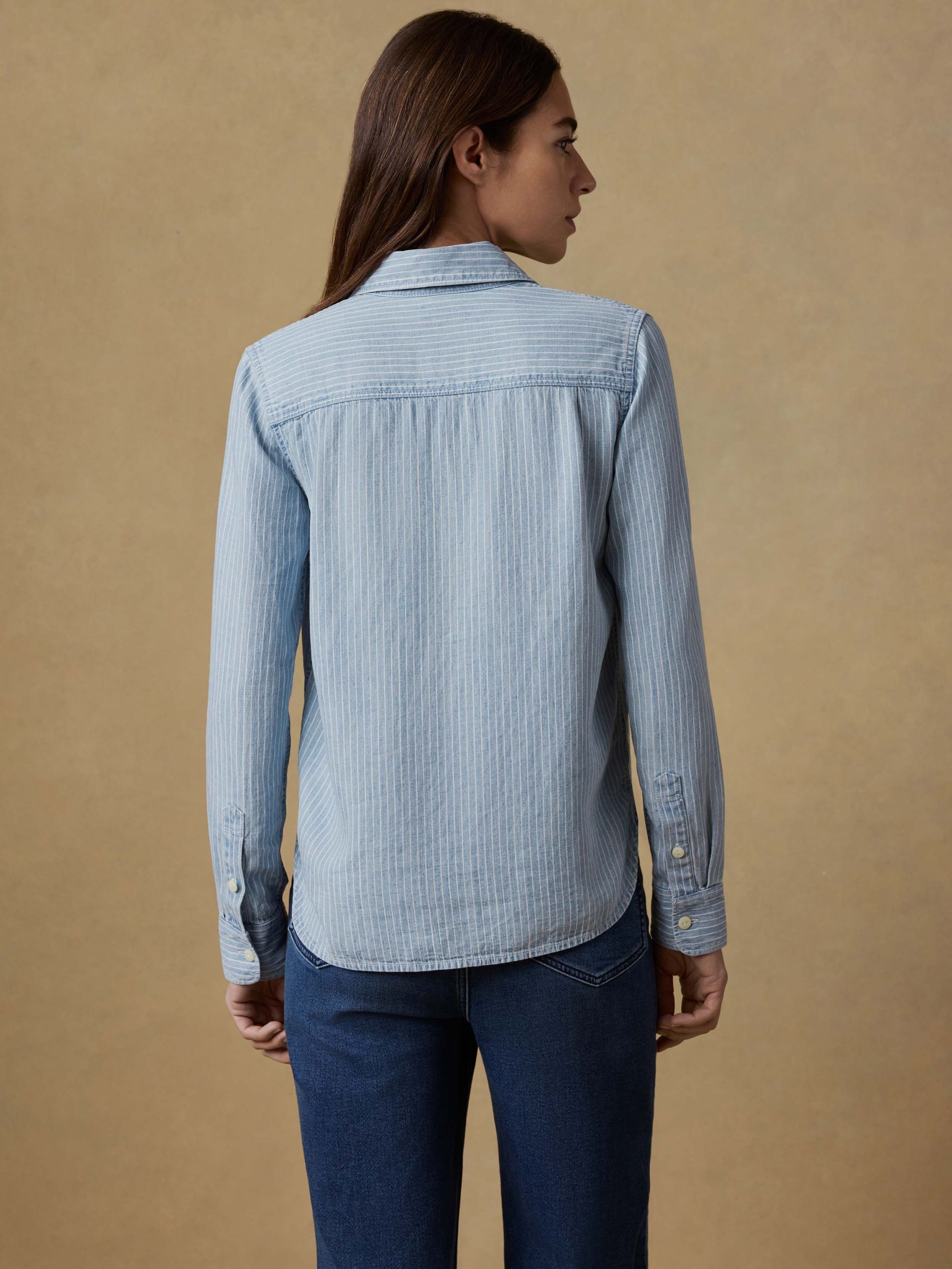 Tried & True Chambray Shirt - Bluewater Stripe Wash - Image 5