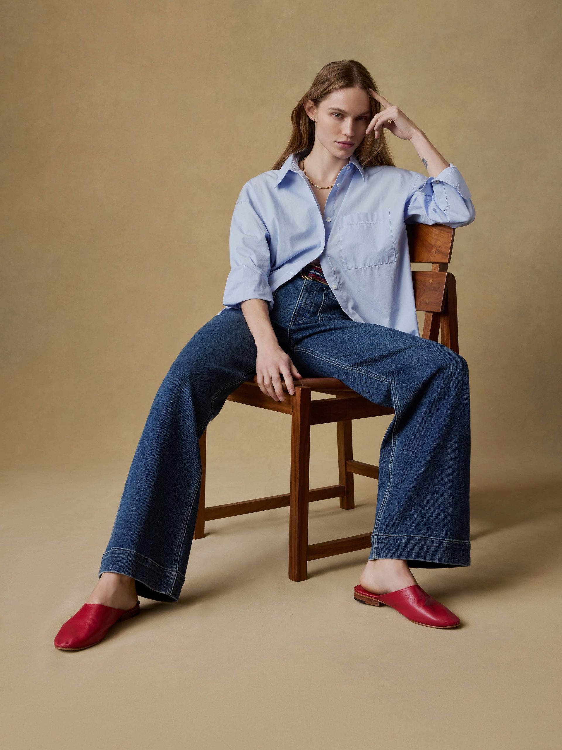 Coastal Poplin Relaxed Shirt - Blue Current - Image 2