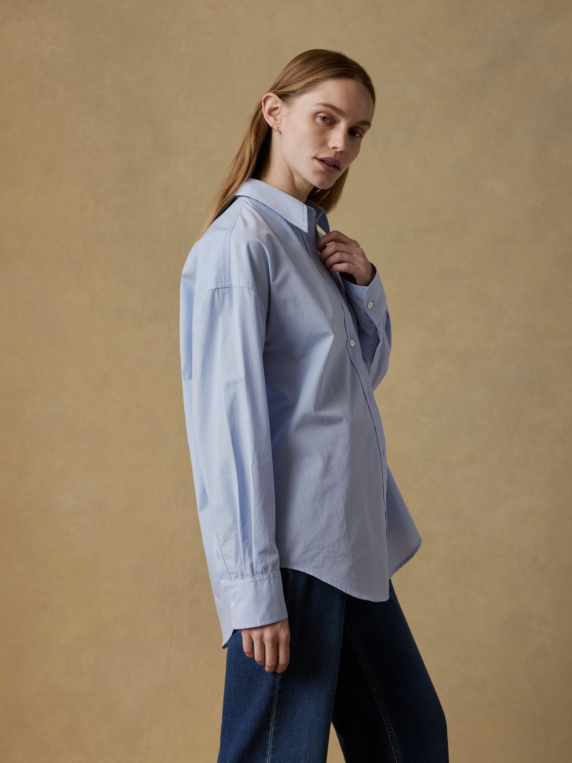 Coastal Poplin Relaxed Shirt - Blue Current - Image 6