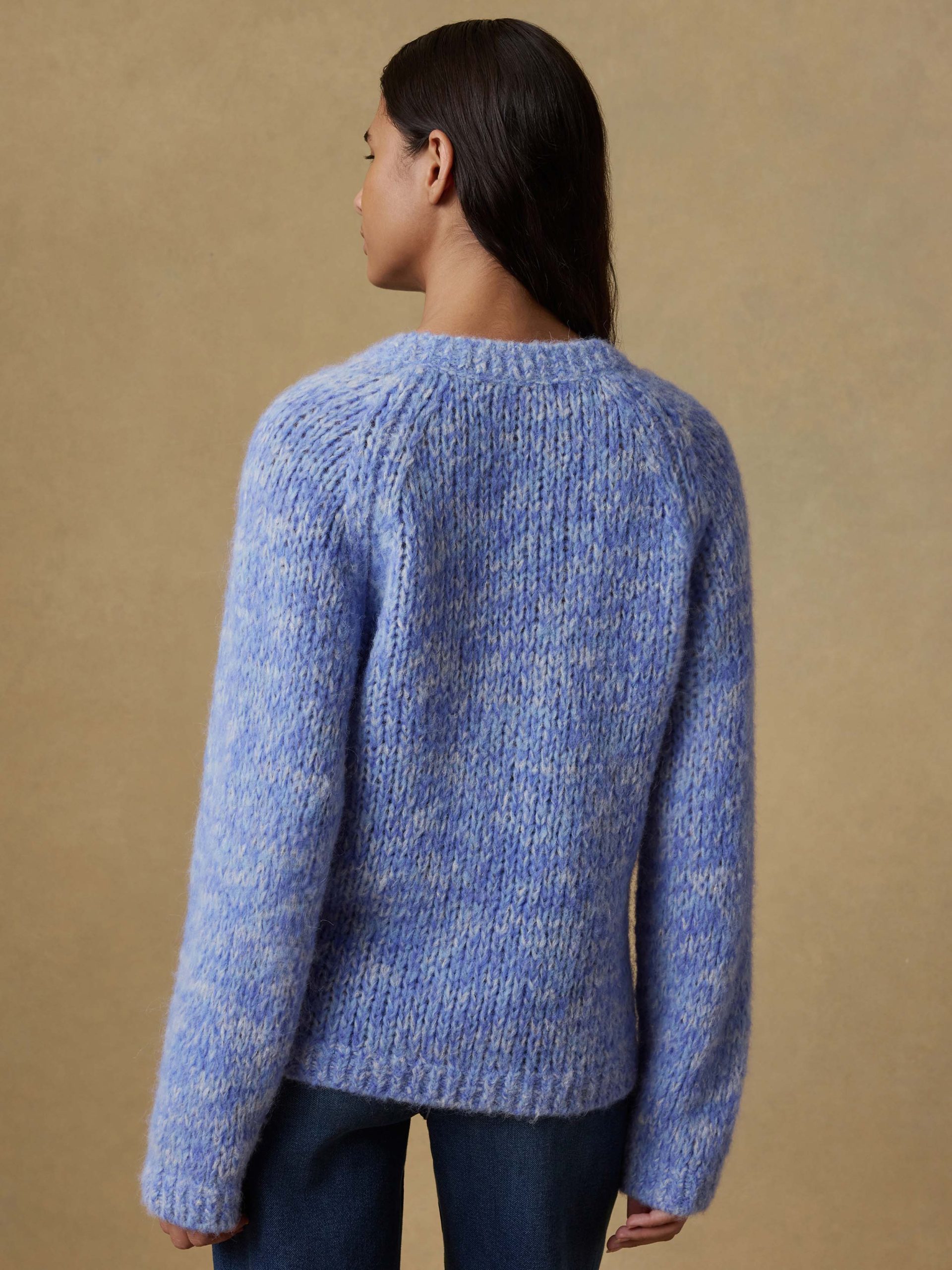 Après Alpaca V-Neck Pullover - Saltwater Blue - Image 4