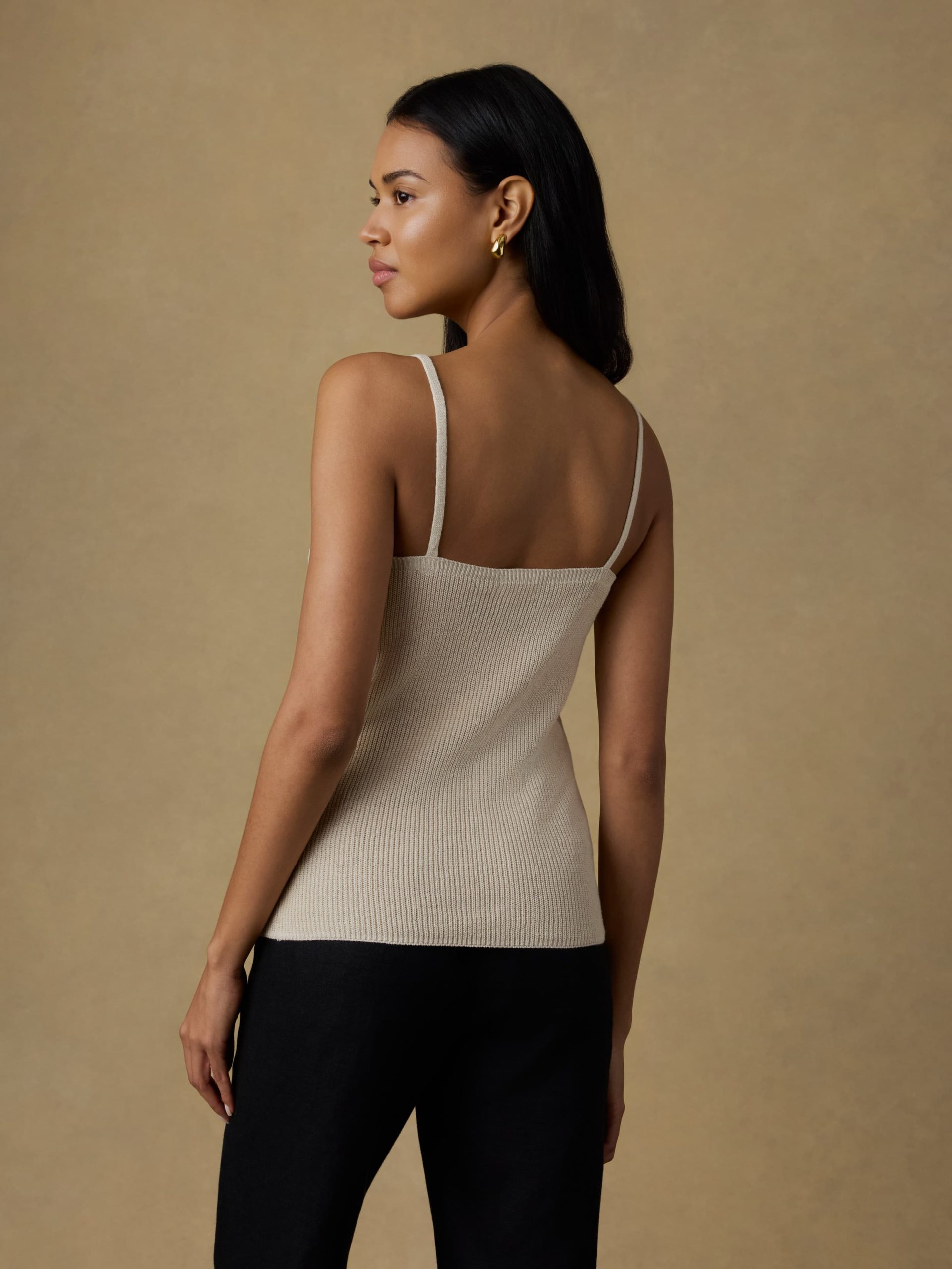 Miramar Linen Sweater Cami - Summer Sand - Image 3