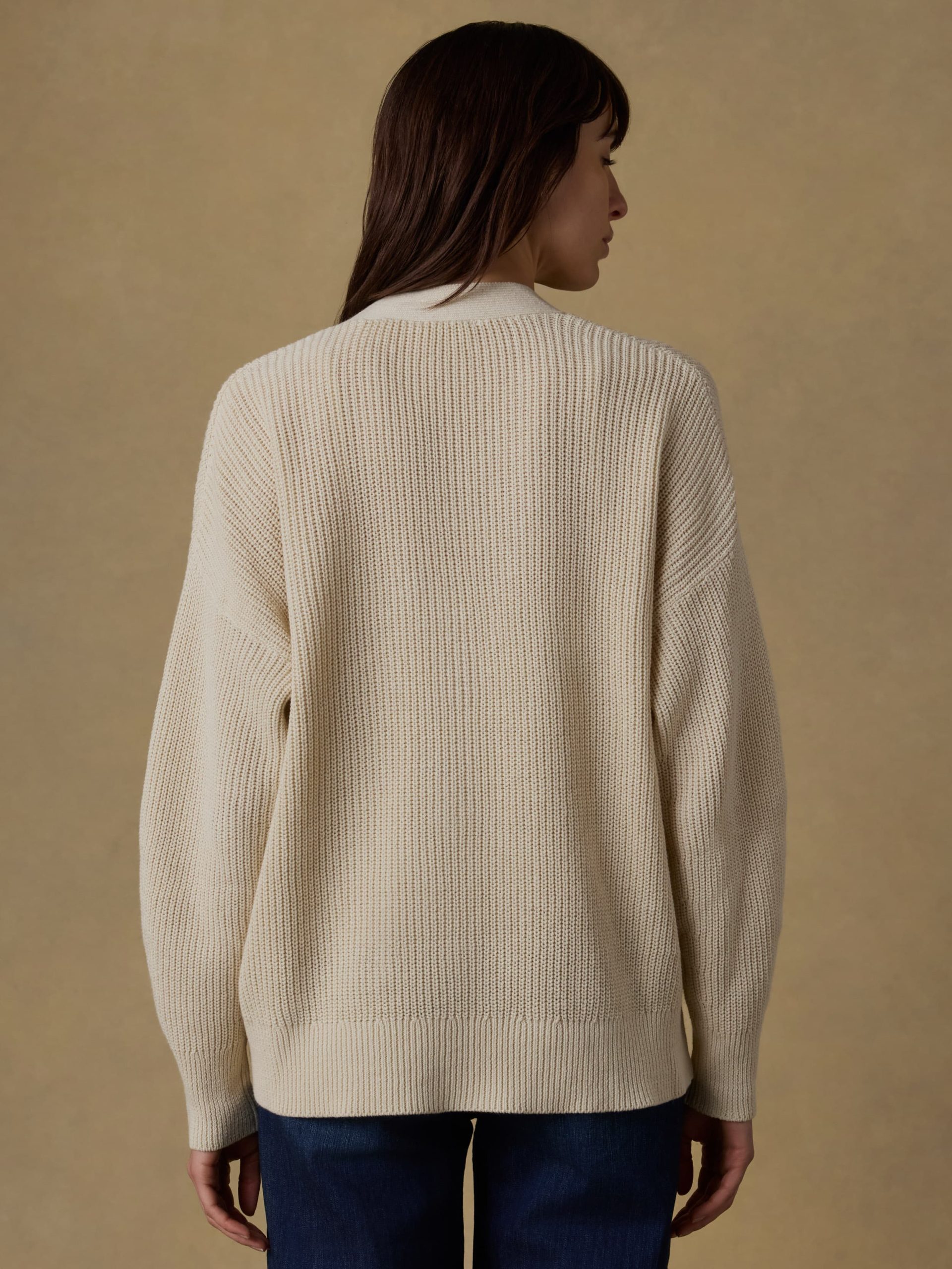 Miramar Linen Relaxed Cardigan - Summer Sand - Image 3