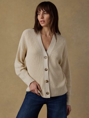 Miramar Linen Relaxed Cardigan - Summer Sand