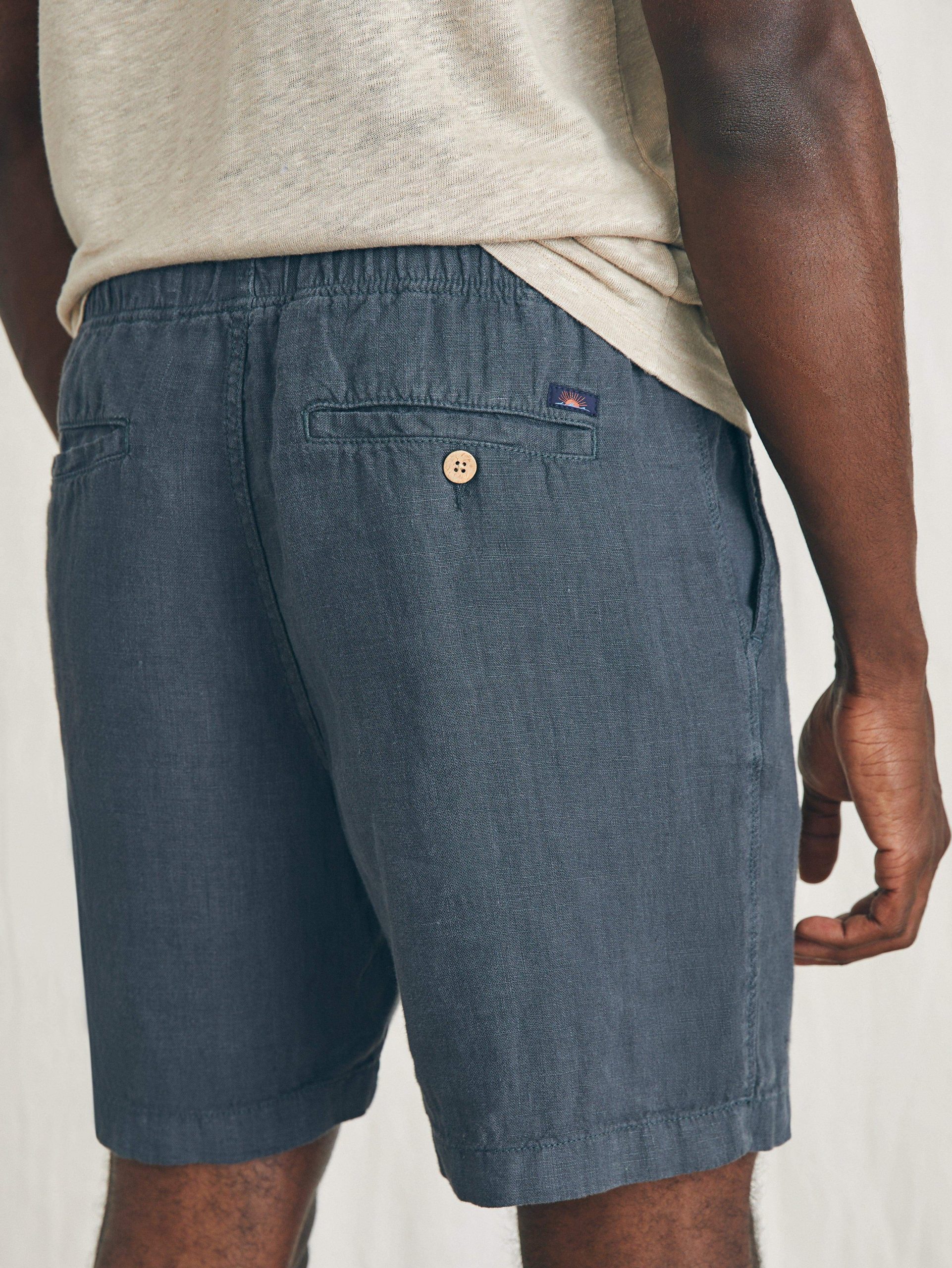 Essential Linen Short (6.5 Inseam) - Washed Black - Image 2