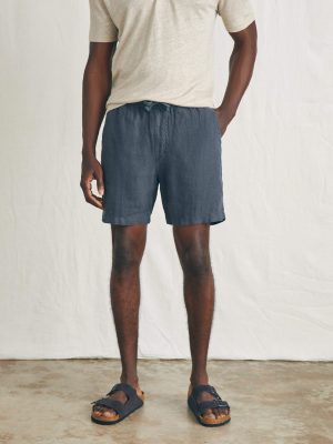 Essential Linen Short (6.5 Inseam) - Washed Black