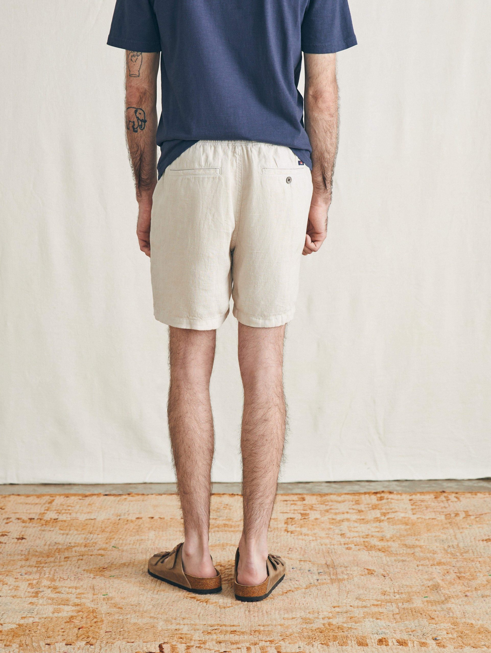 Essential Linen Short (6.5 Inseam) - Weathered Sand - Image 5