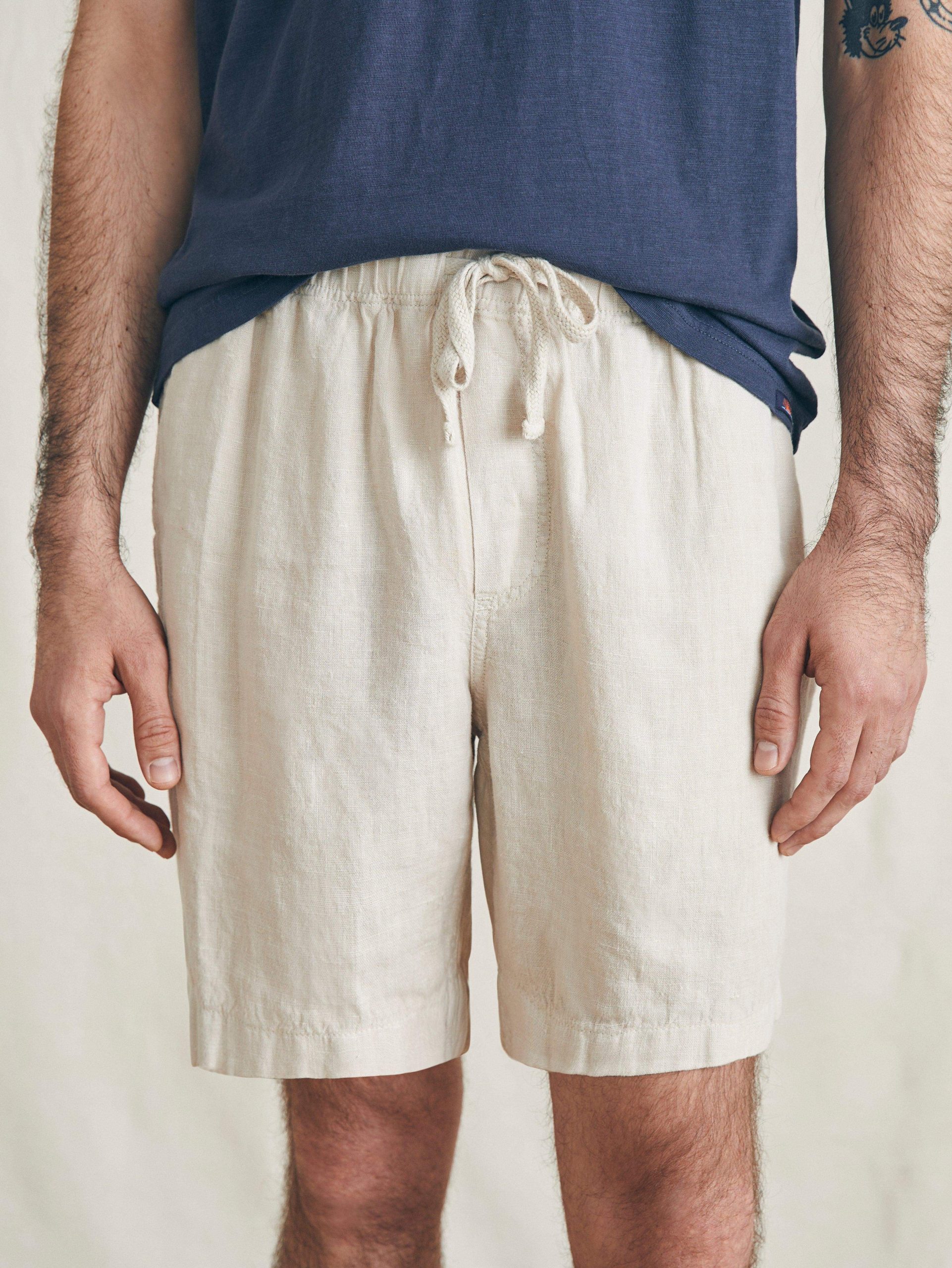 Essential Linen Short (6.5 Inseam) - Weathered Sand - Image 2