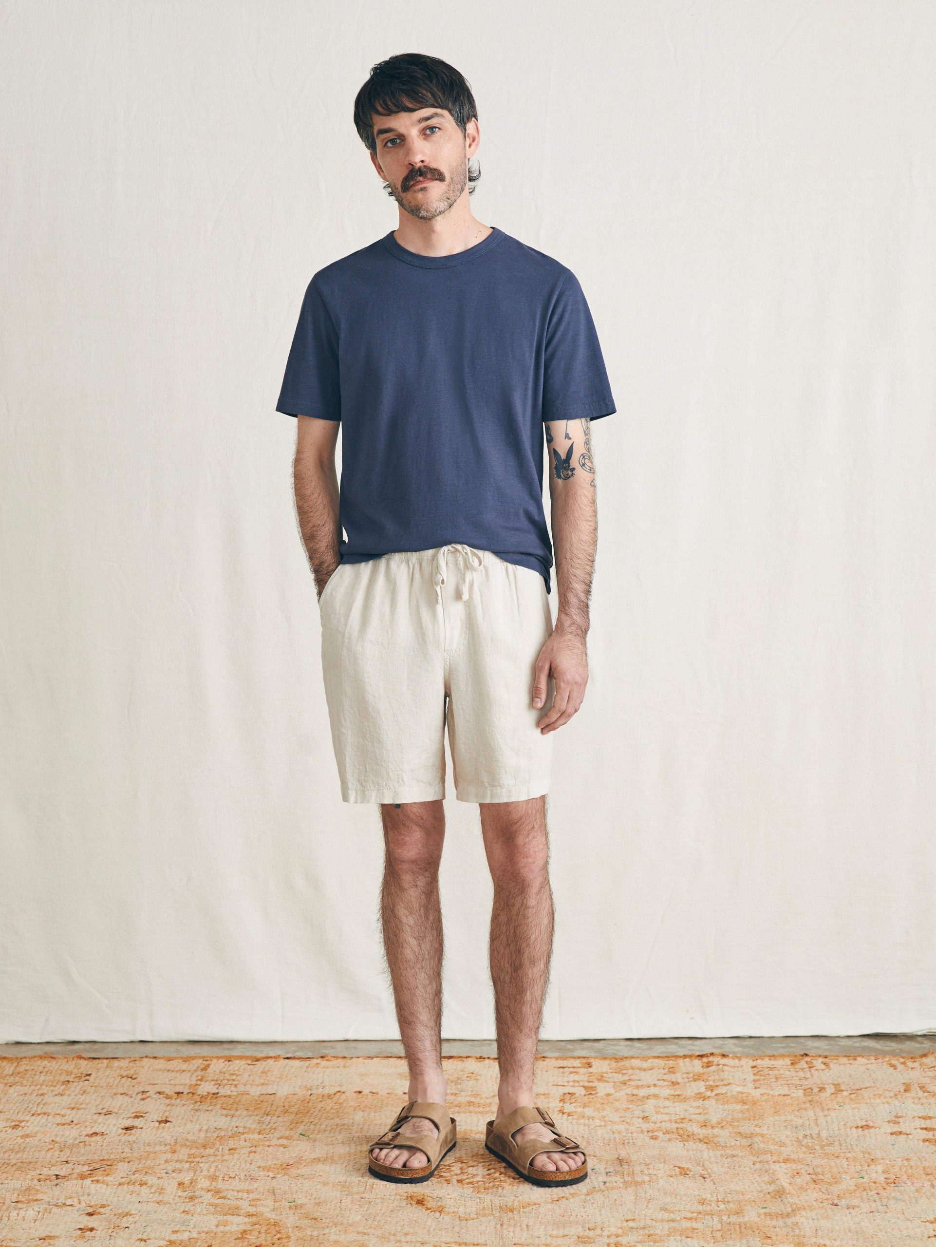 Essential Linen Short (6.5 Inseam) - Weathered Sand - Image 4