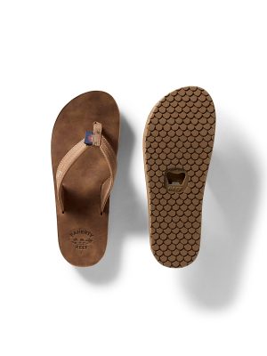 Faherty x REEF Women's Drift Away Flip Flop - Dark Brown