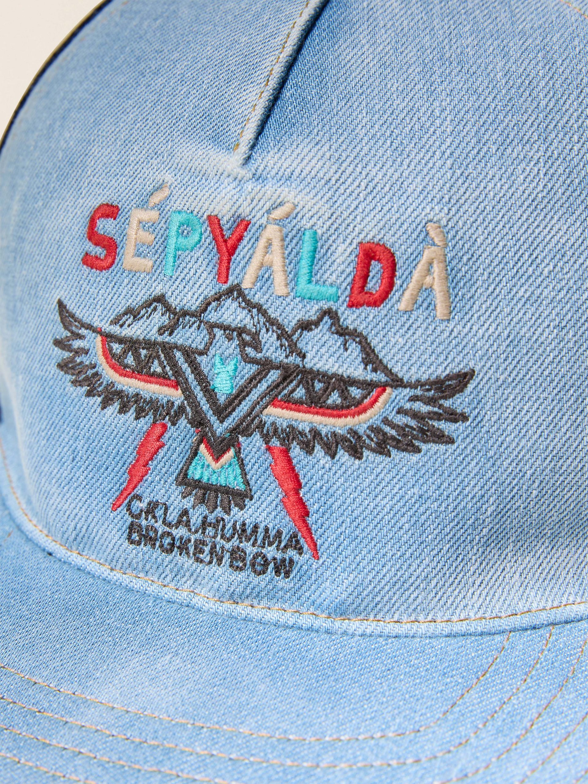 Steven Paul Judd Thunderbird Denim Hat - Light Indigo Wash - Image 2