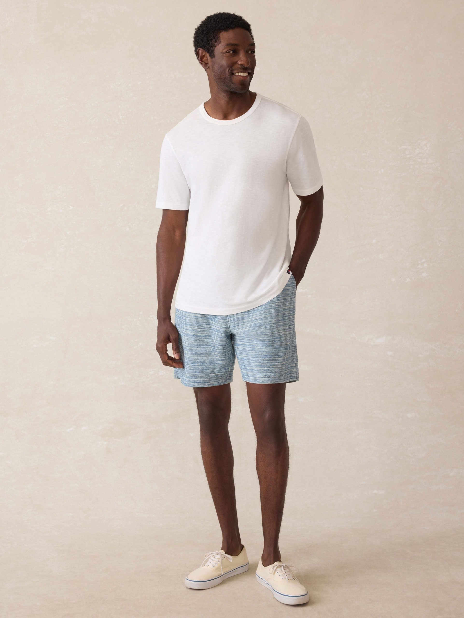 Indigo Knit Short - Indigo Waterway Stripe - Image 4