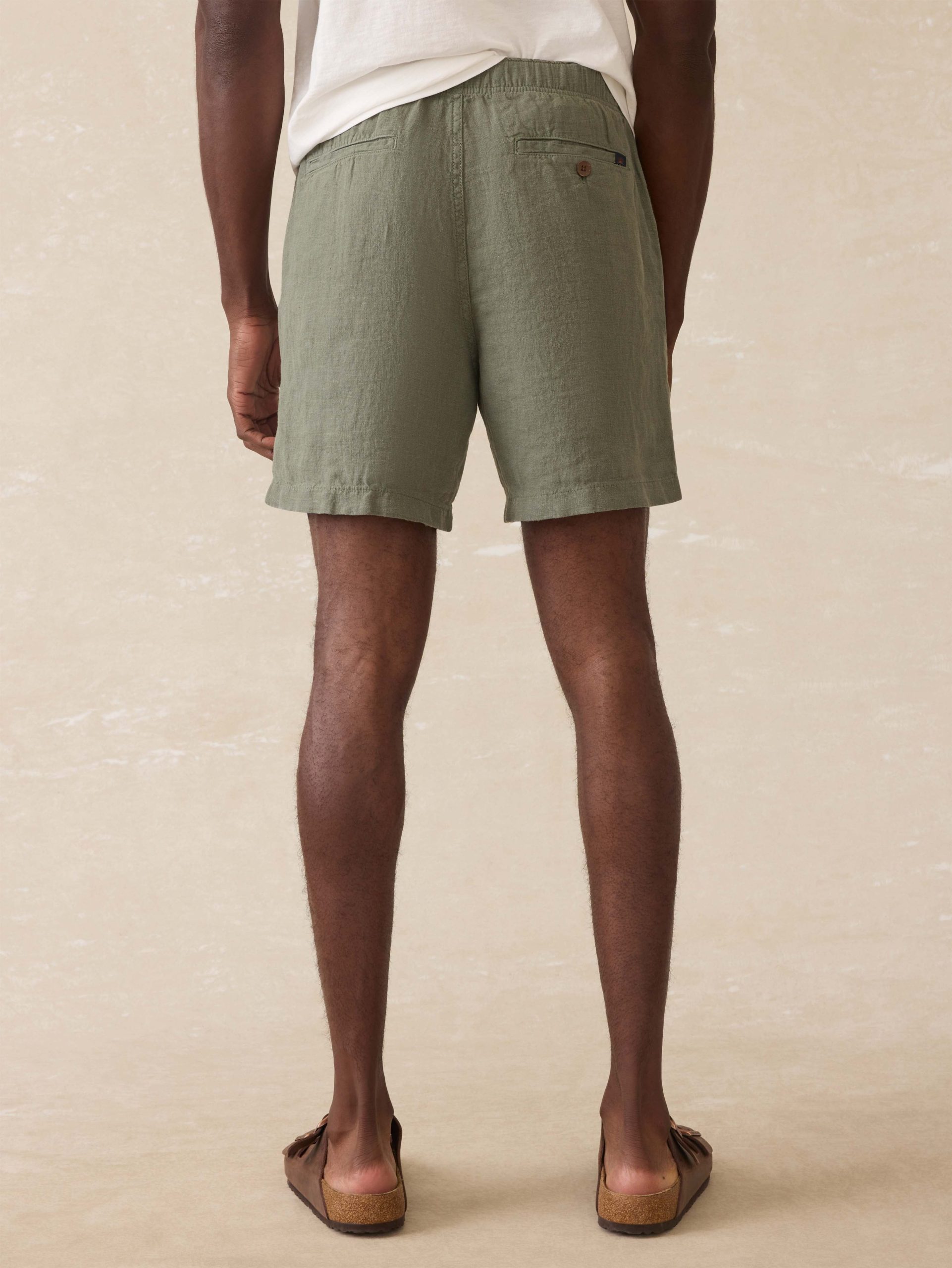 Essential Linen Short (6.5 Inseam) - Spruce - Image 4