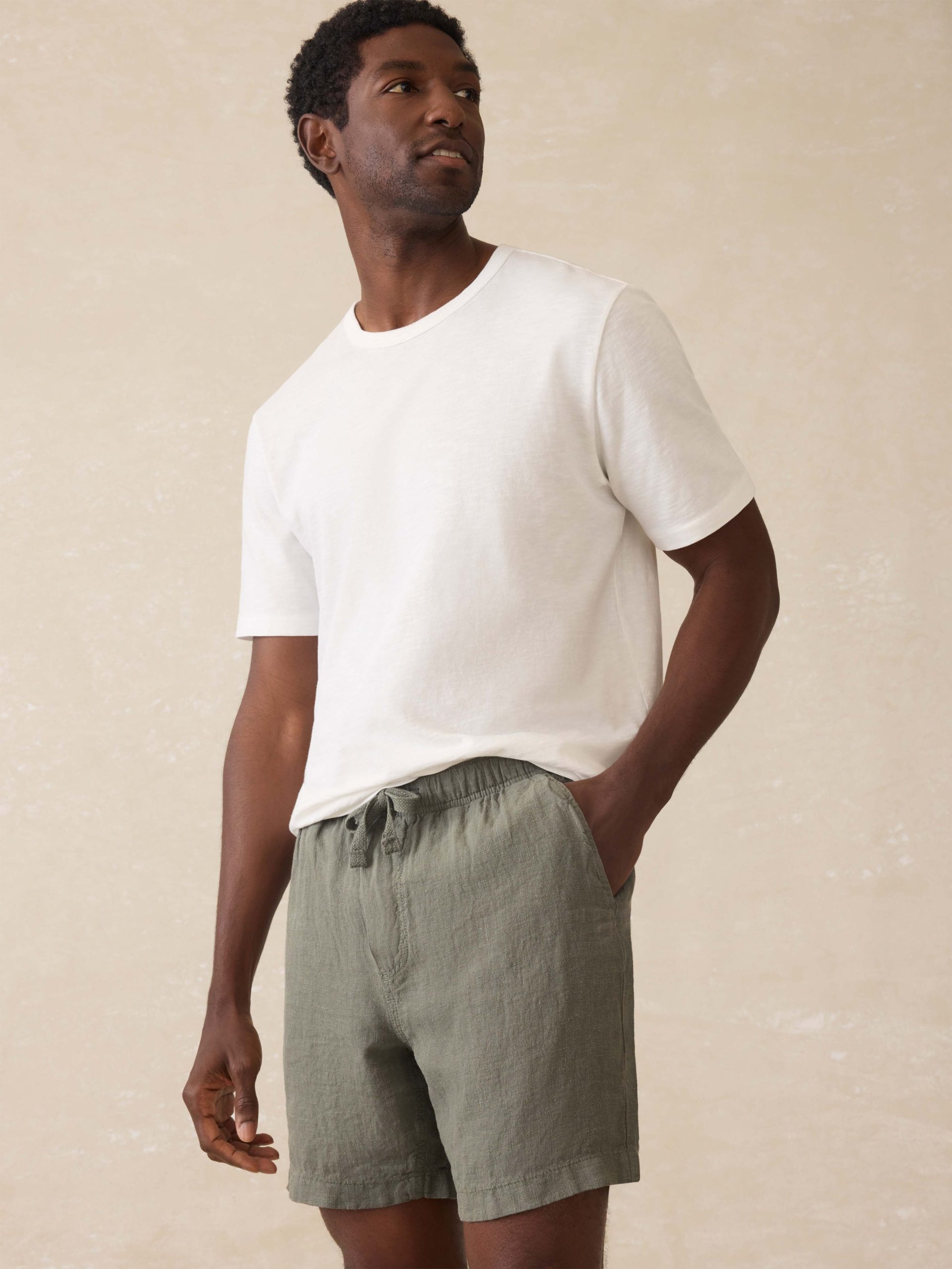 Essential Linen Short (6.5 Inseam) - Spruce - Image 2