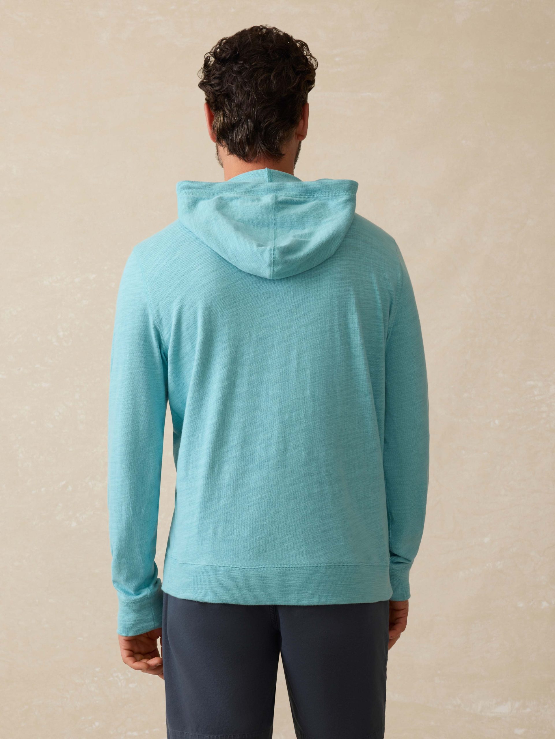 Sunwashed Organic Hoodie - Teal Sea - Image 3