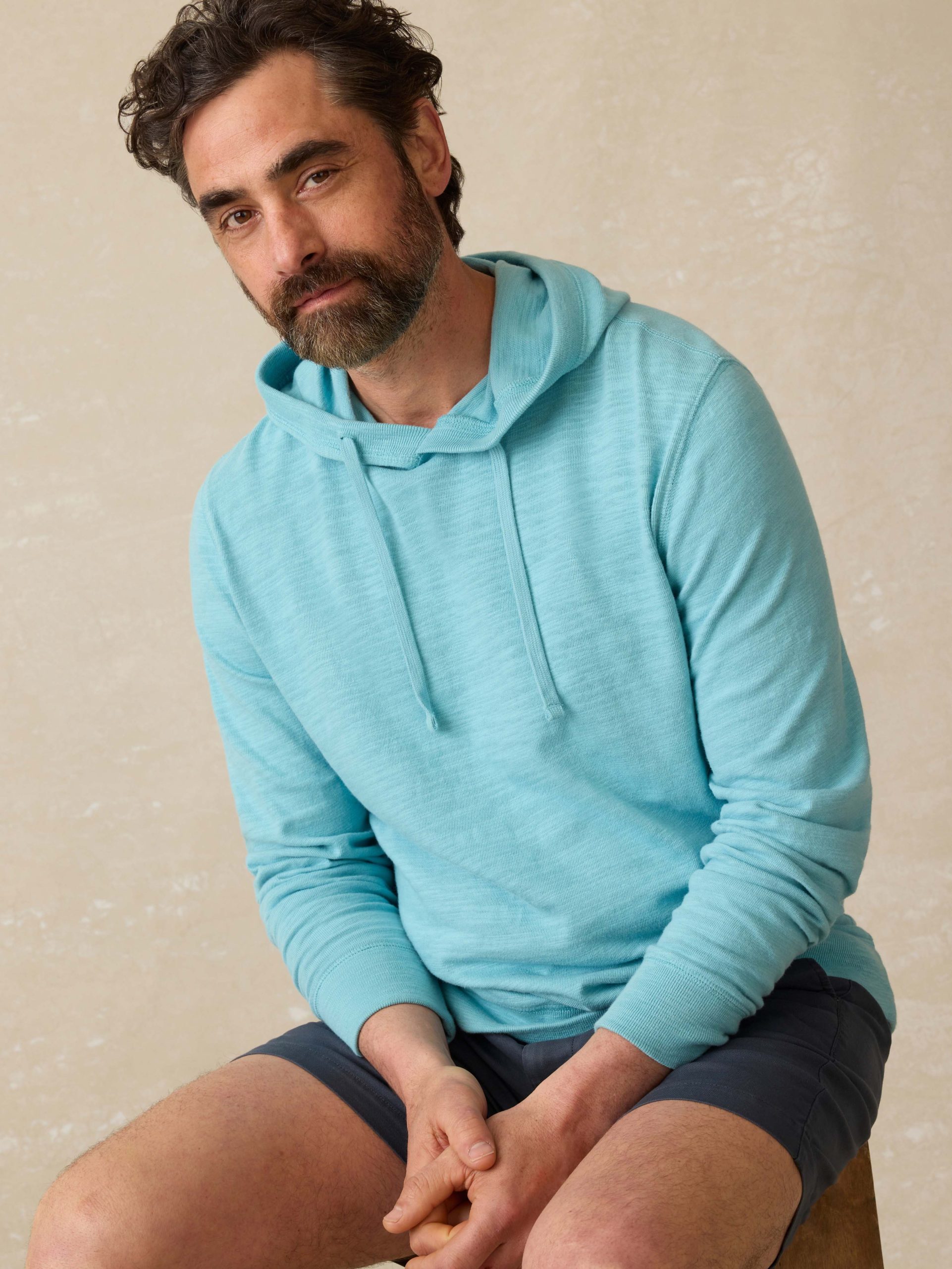 Sunwashed Organic Hoodie - Teal Sea - Image 5