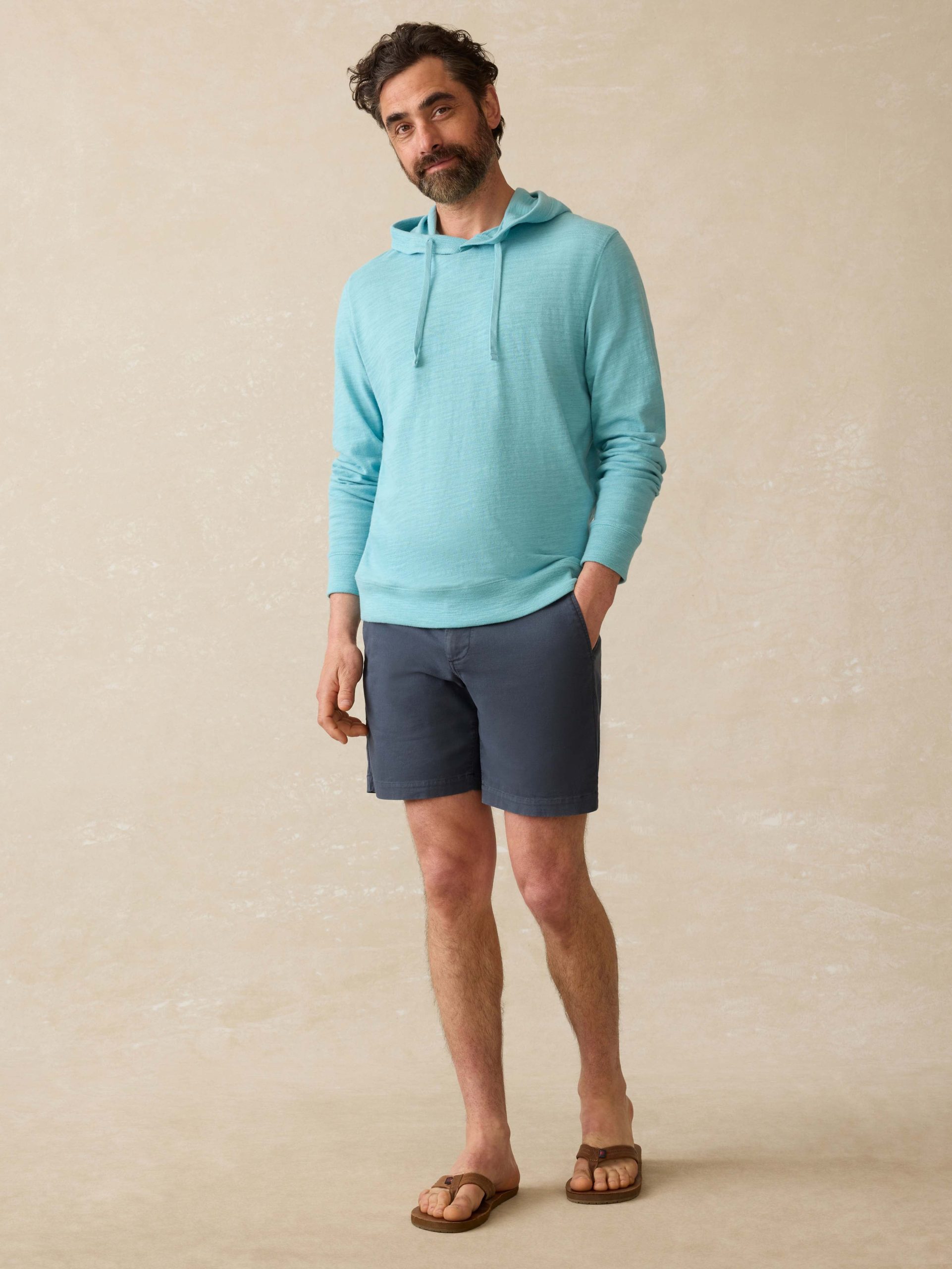 Sunwashed Organic Hoodie - Teal Sea - Image 4