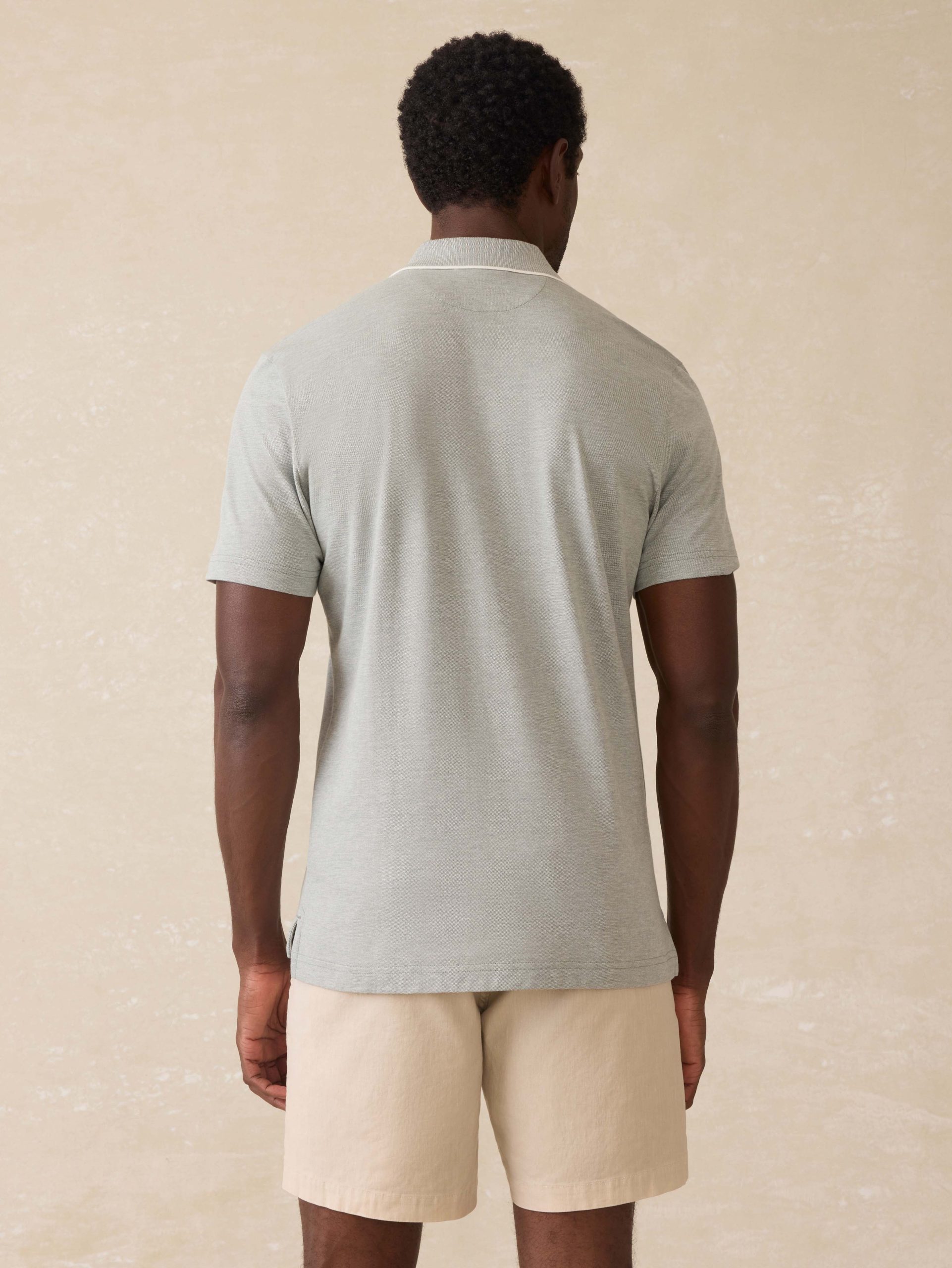 Short-Sleeve Movement? Pique Polo - Moss Stone Melange - Image 4